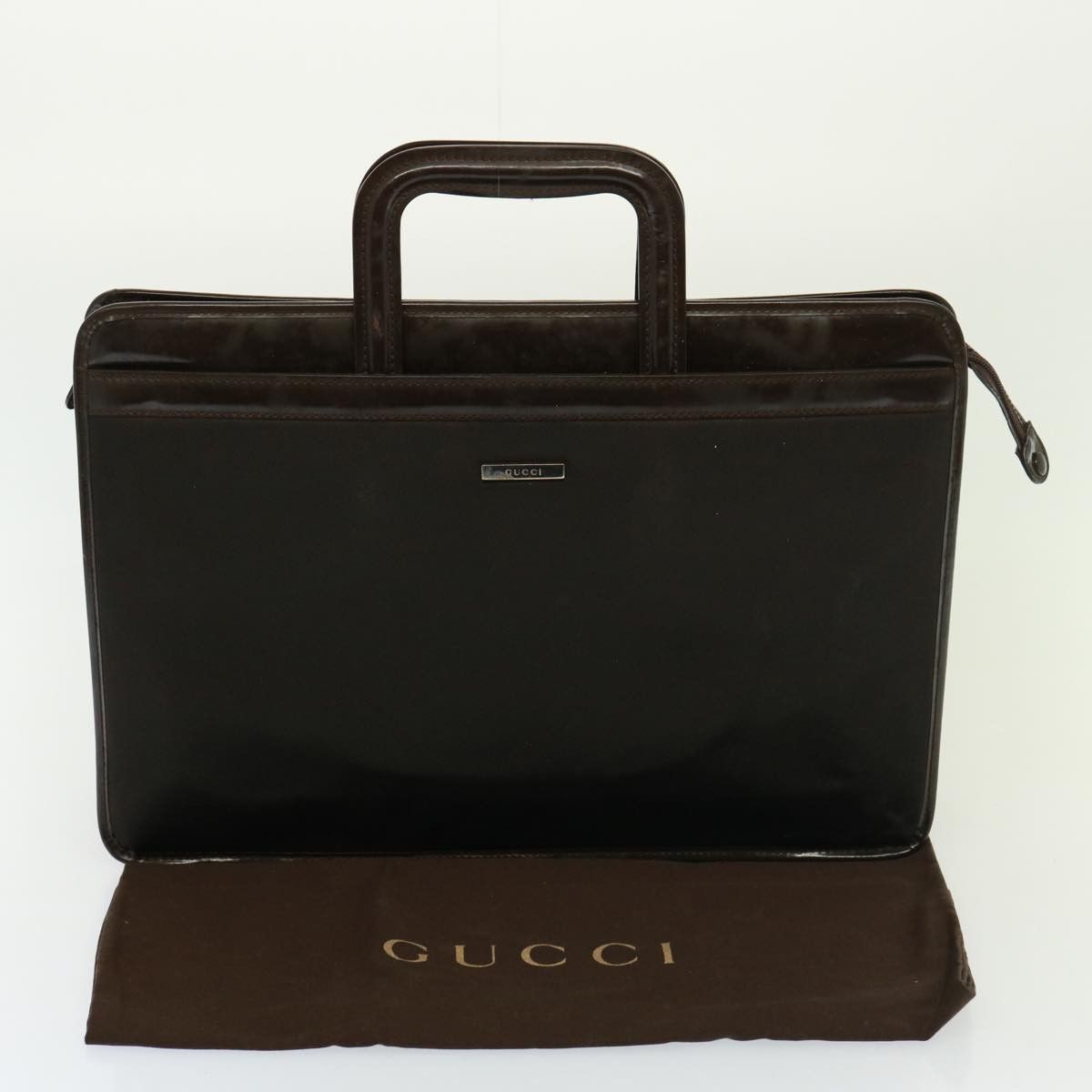 Gucci -- Brown Synthetic Handbag (Pre-Owned) Size ONE SIZE - 9 Thumbnail