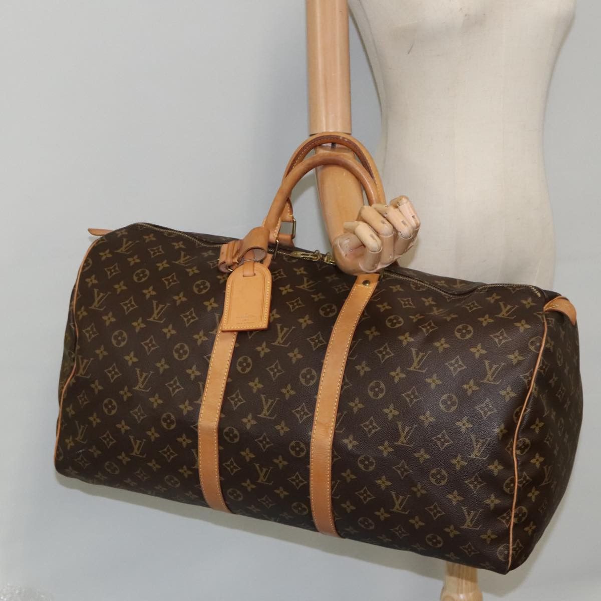 Louis Vuitton Keepall 55 Brown Canvas Travel Bag (Pre-Owned) Size ONE SIZE - 15 Thumbnail