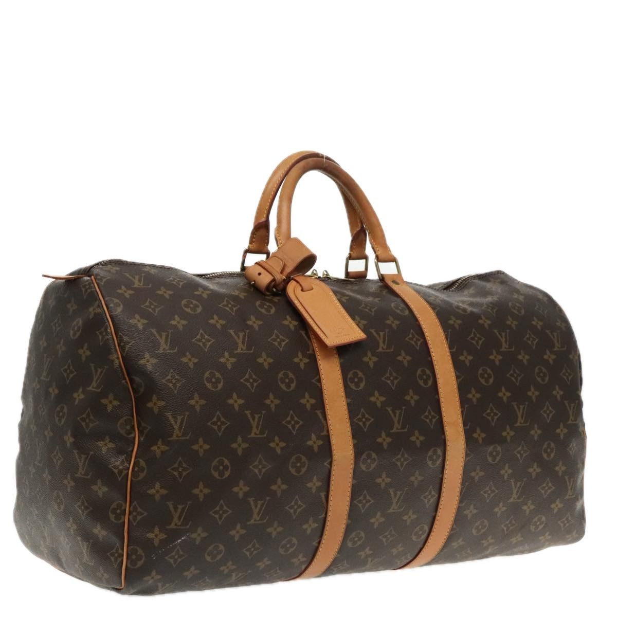 Louis Vuitton Keepall 55 Brown Canvas Travel Bag (Pre-Owned) Size ONE SIZE - 16 Thumbnail