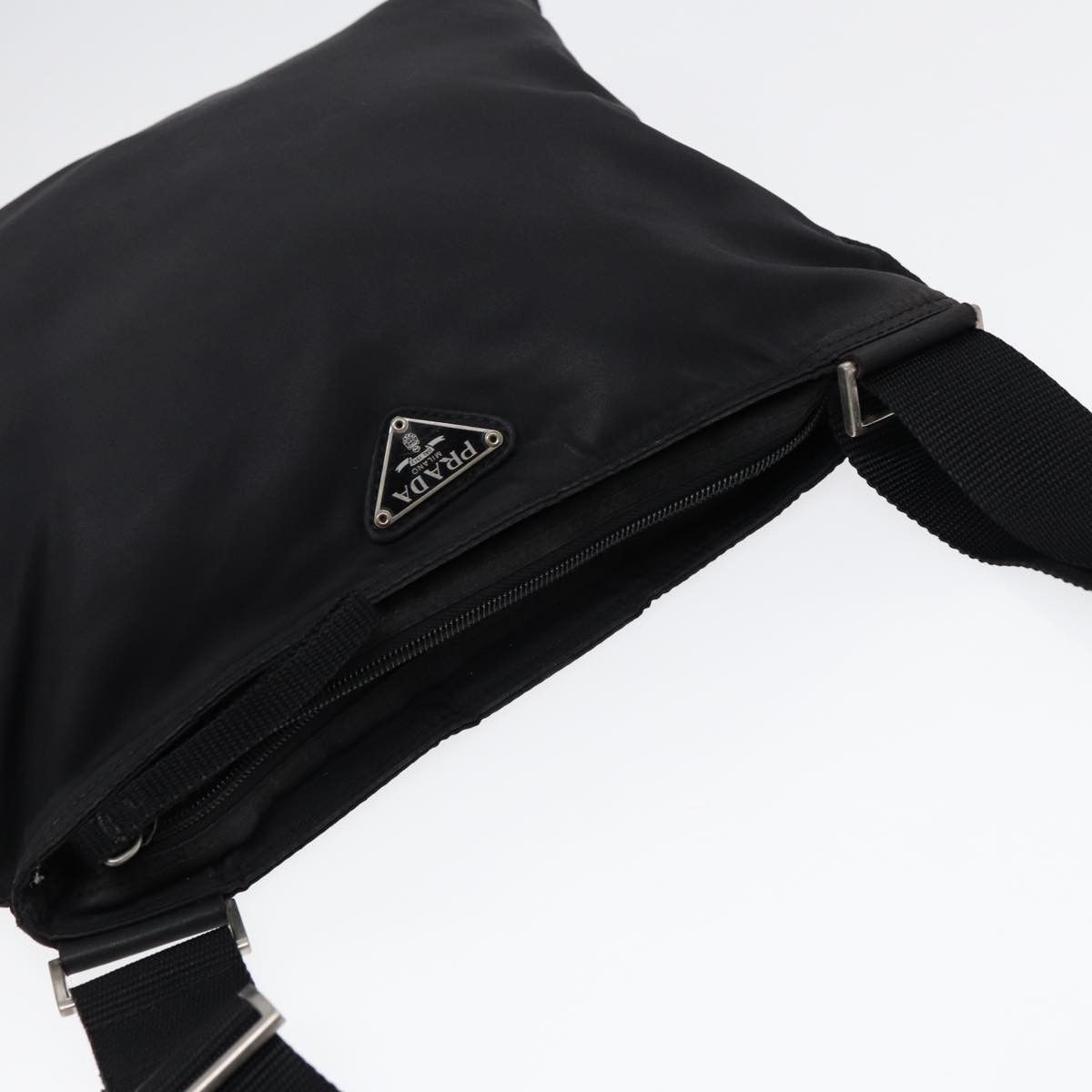 Prada Tessuto Black Synthetic Shoulder Bag (Pre-Owned) Size ONE SIZE - 4 Thumbnail