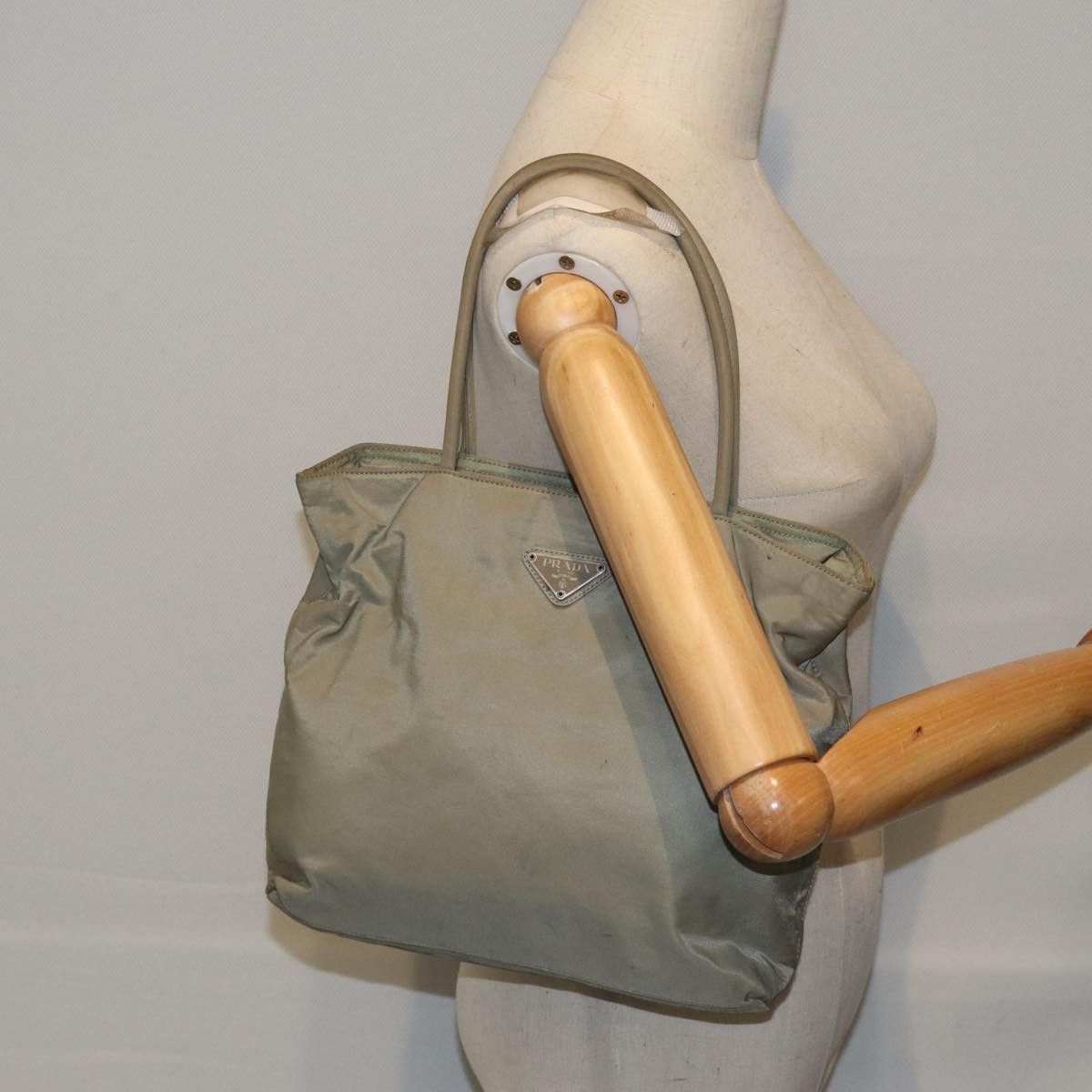 Prada Tessuto Beige Synthetic Tote Bag (Pre-Owned) Size ONE SIZE - 11 Thumbnail
