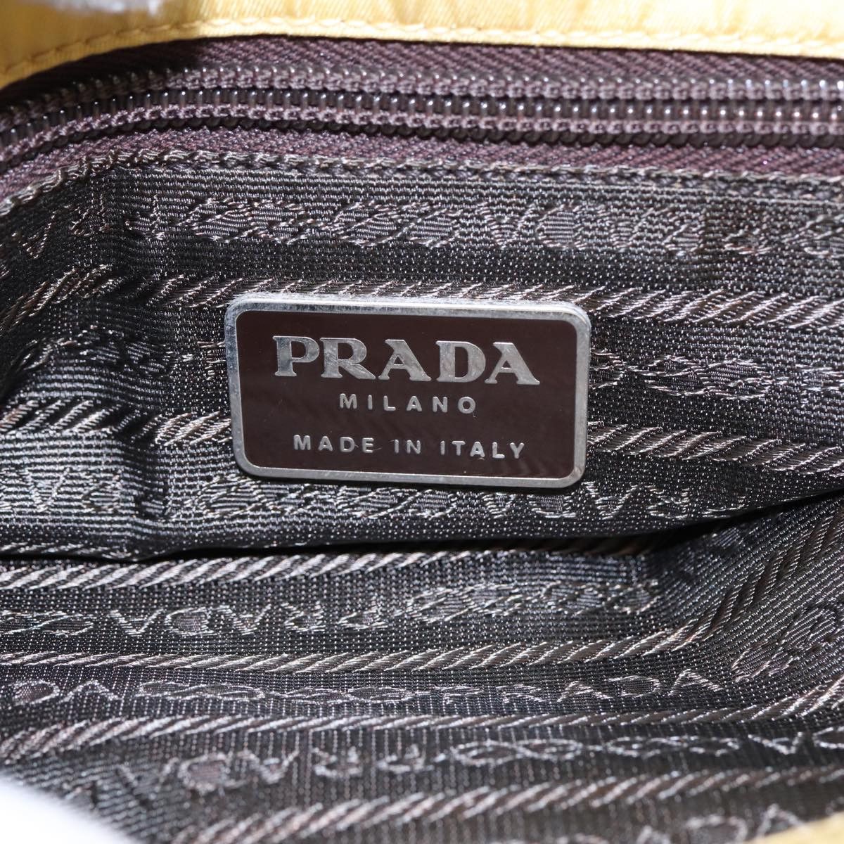 Prada Tessuto Yellow Synthetic Handbag (Pre-Owned) Size ONE SIZE - 9 Thumbnail