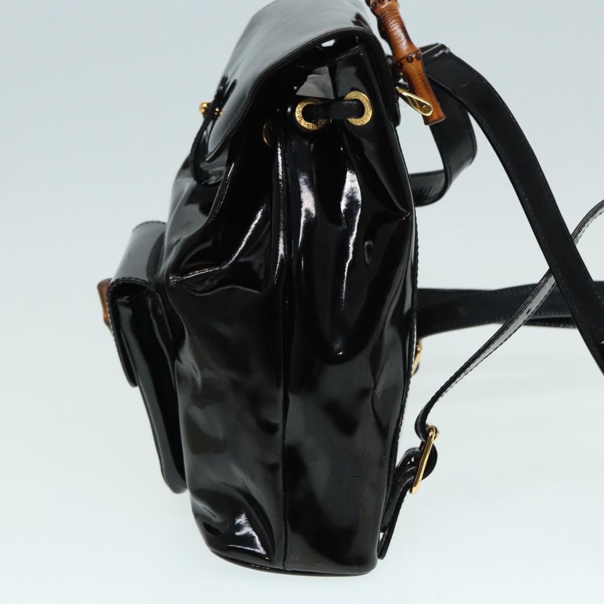 Gucci Bamboo Black Leather Backpack Bag (Pre-Owned) Size ONE SIZE - 14 Thumbnail
