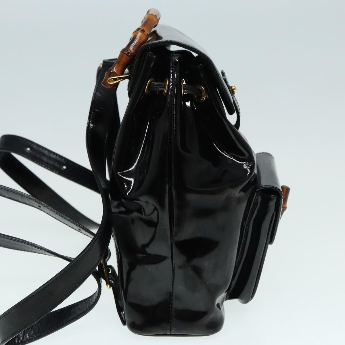 Gucci Bamboo Black Leather Backpack Bag (Pre-Owned) Size ONE SIZE - 3 Thumbnail