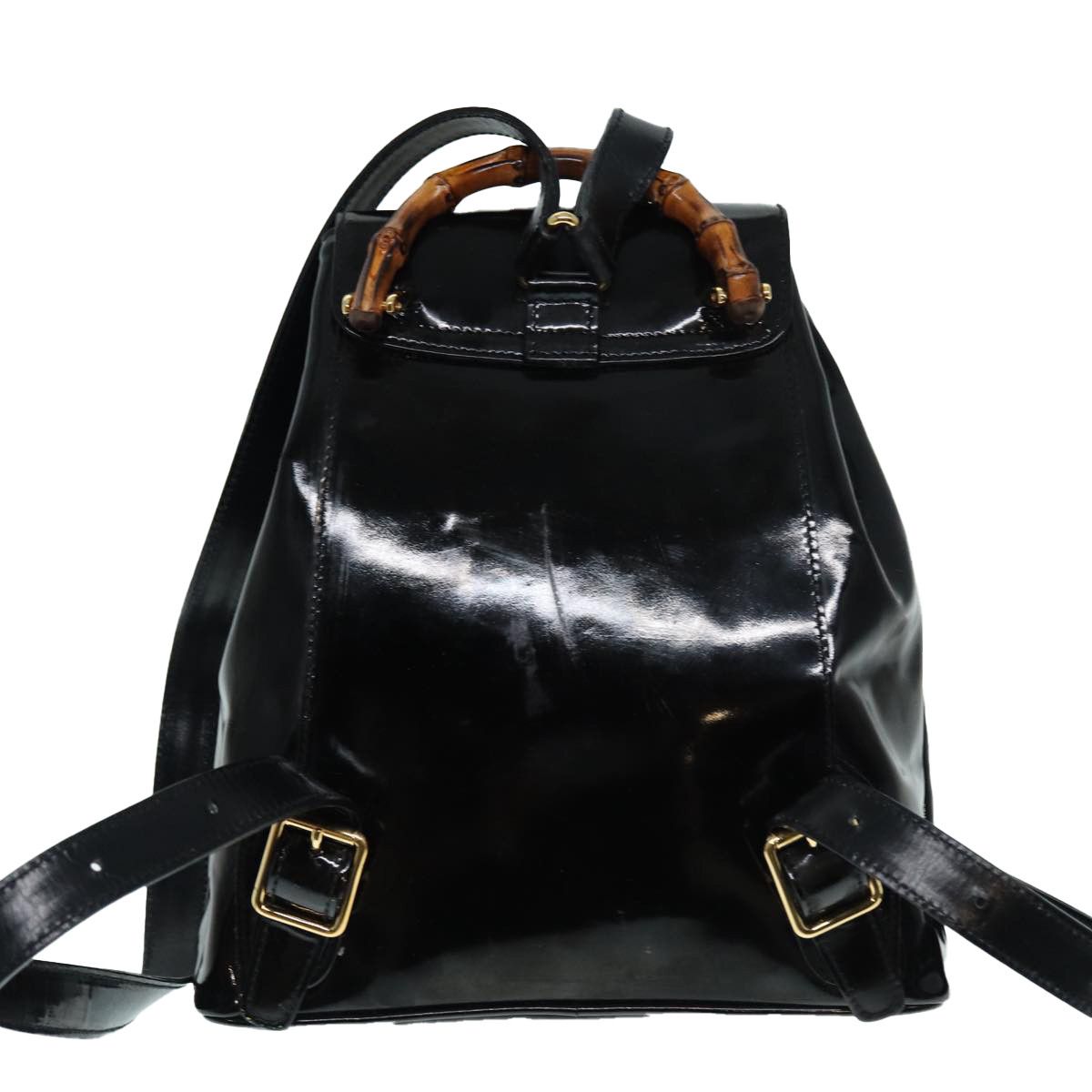 Gucci Bamboo Black Leather Backpack Bag (Pre-Owned) Size ONE SIZE - 2 Thumbnail