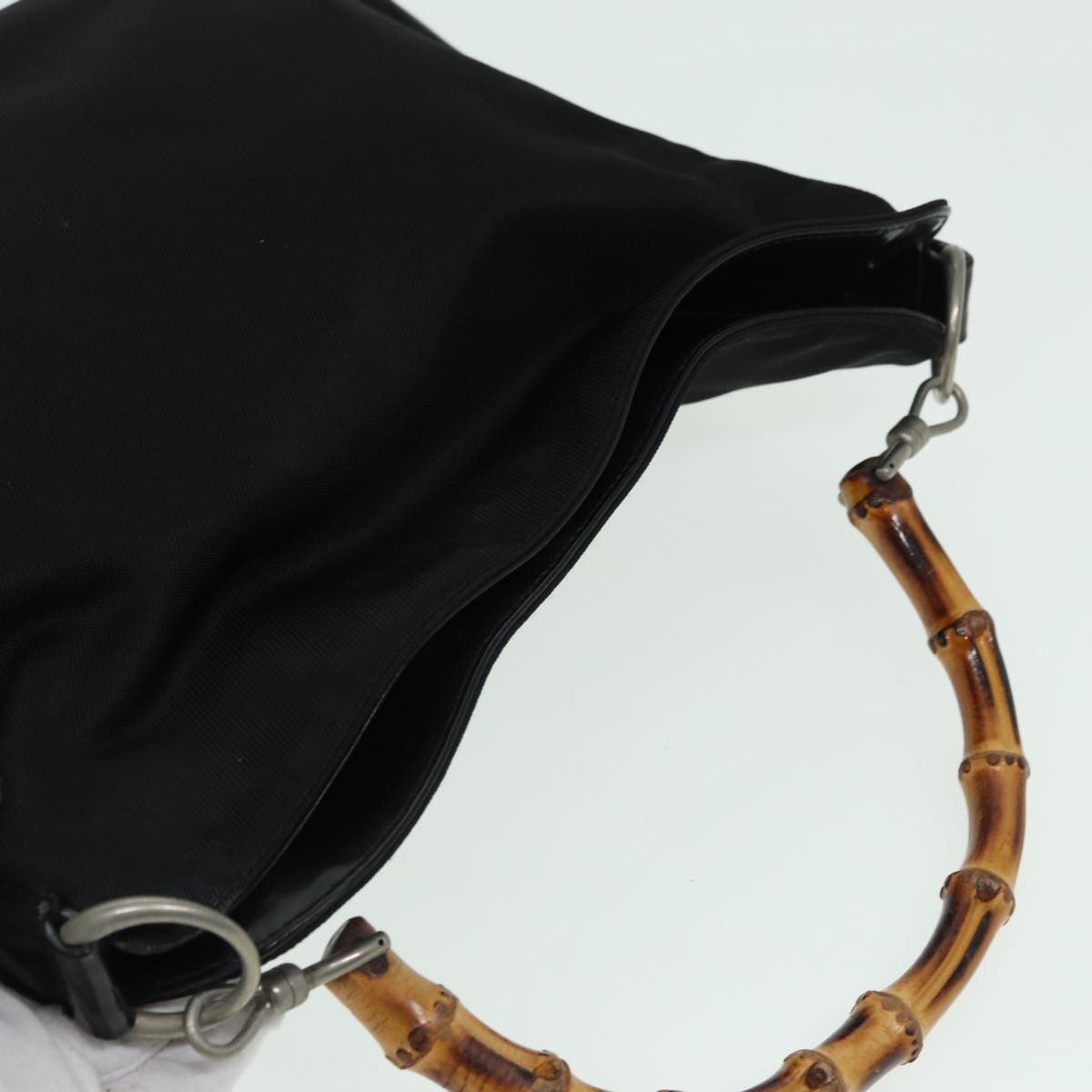 Gucci Bamboo Black Synthetic Shoulder Bag (Pre-Owned) Size ONE SIZE - 10 Thumbnail