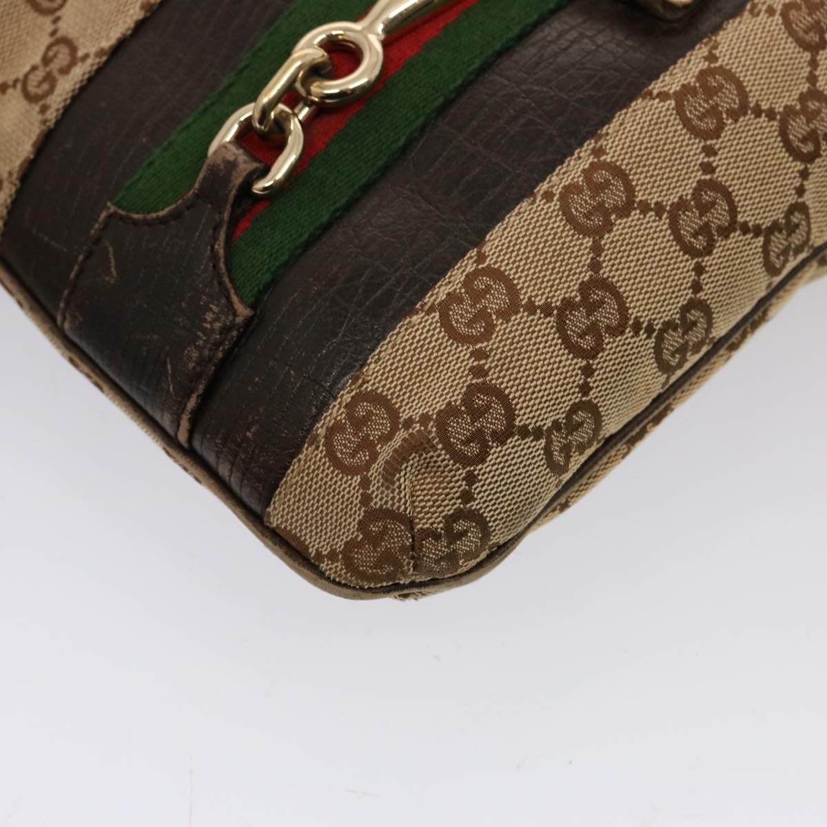 Gucci Horsebit Beige Canvas Shoulder Bag (Pre-Owned) Size ONE SIZE - 15 Thumbnail