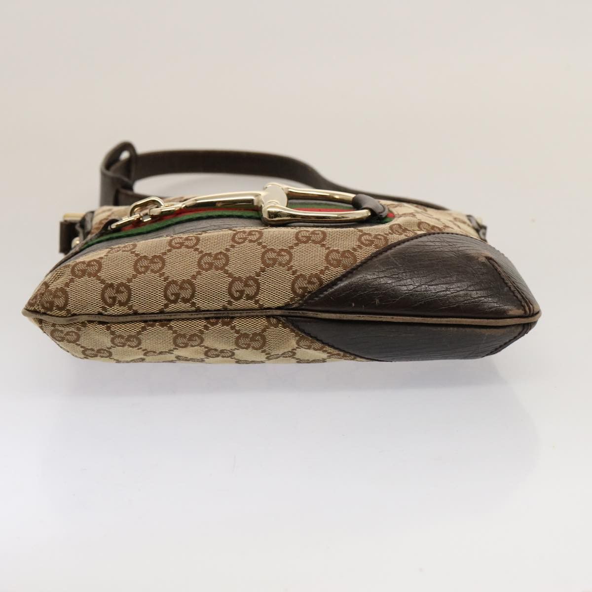 Gucci Horsebit Beige Canvas Shoulder Bag (Pre-Owned) Size ONE SIZE - 3 Thumbnail