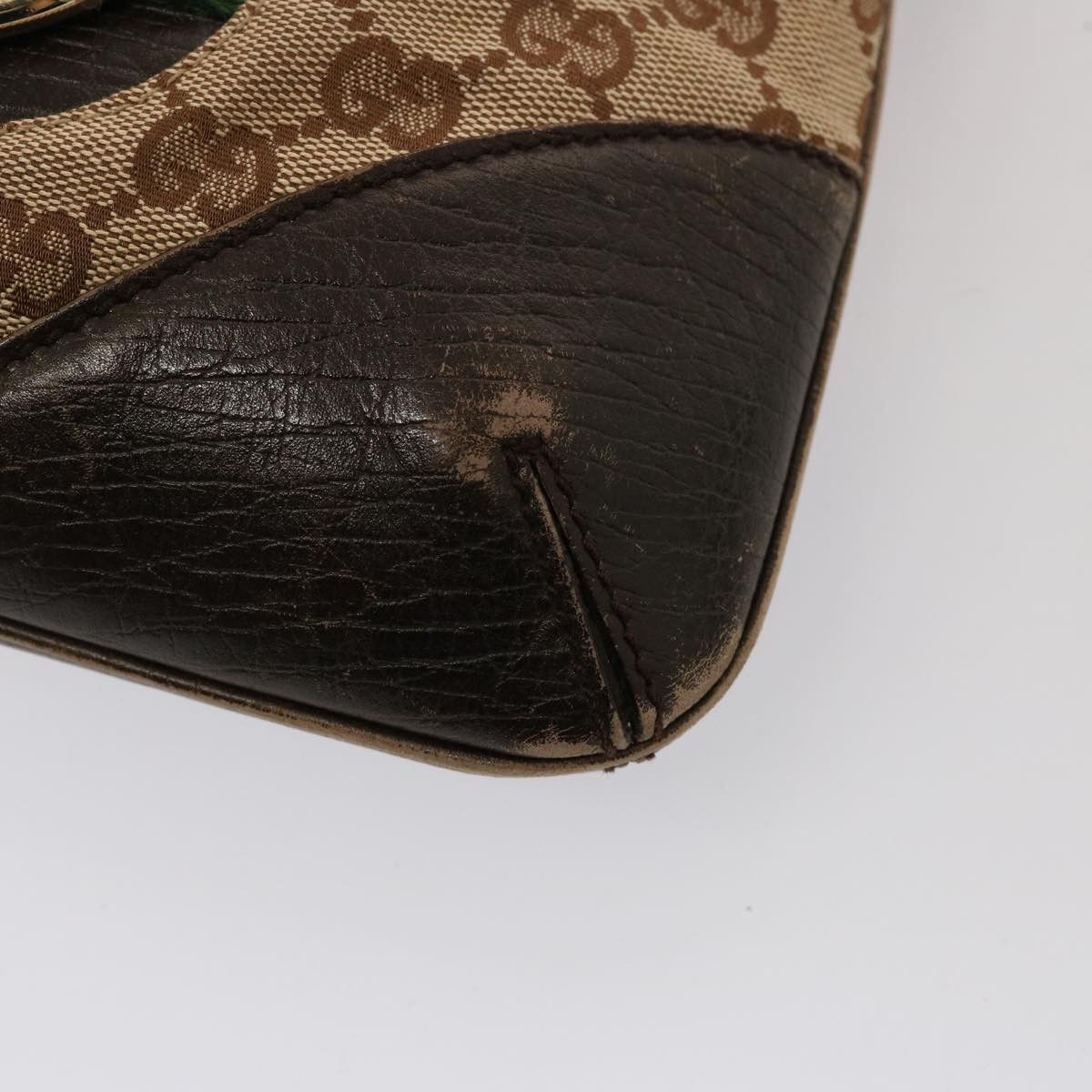 Gucci Horsebit Beige Canvas Shoulder Bag (Pre-Owned) Size ONE SIZE - 14 Thumbnail