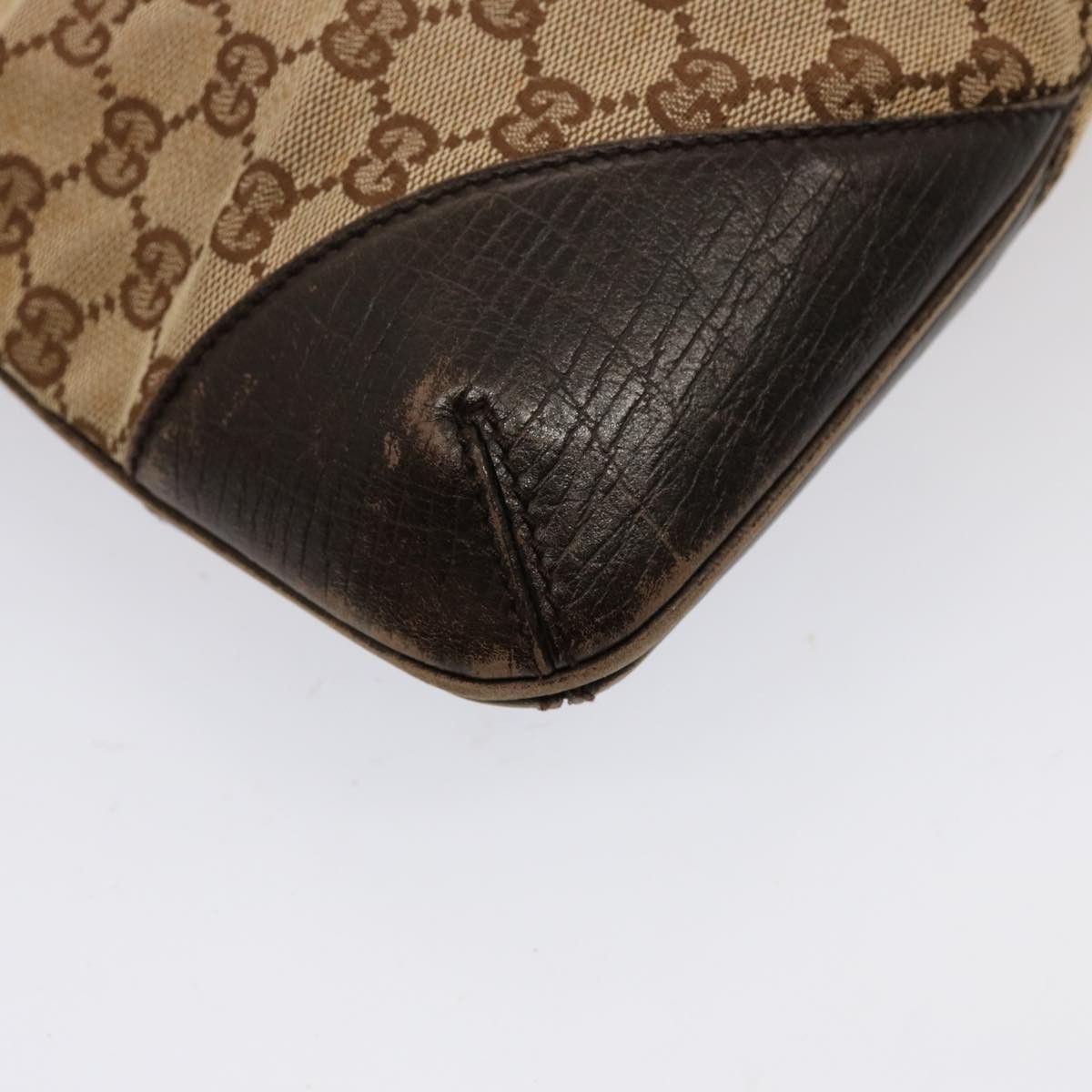 Gucci Horsebit Beige Canvas Shoulder Bag (Pre-Owned) Size ONE SIZE - 18 Thumbnail