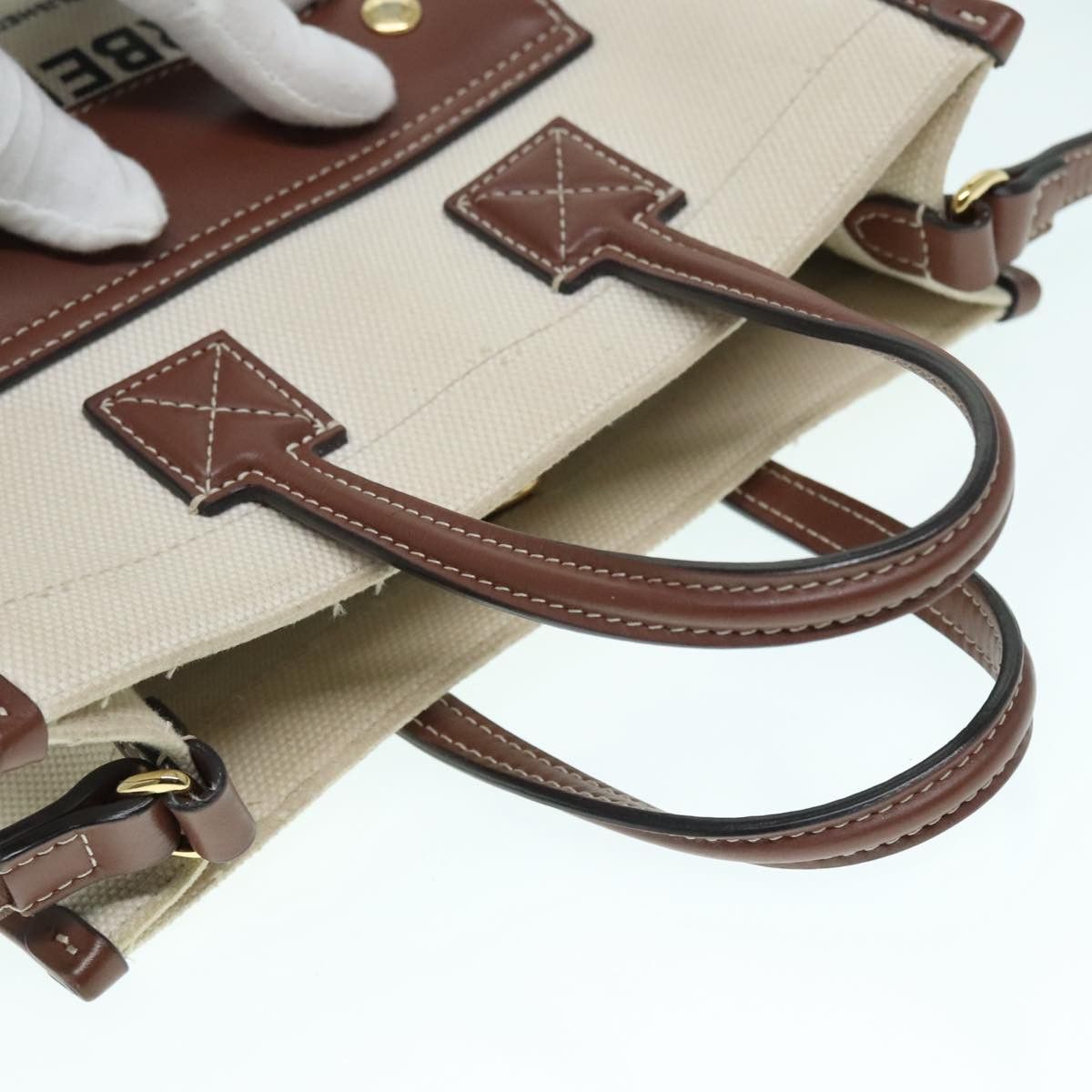 Burberry Freya Beige Canvas Tote Bag (Pre-Owned) Size ONE SIZE - 16 Thumbnail
