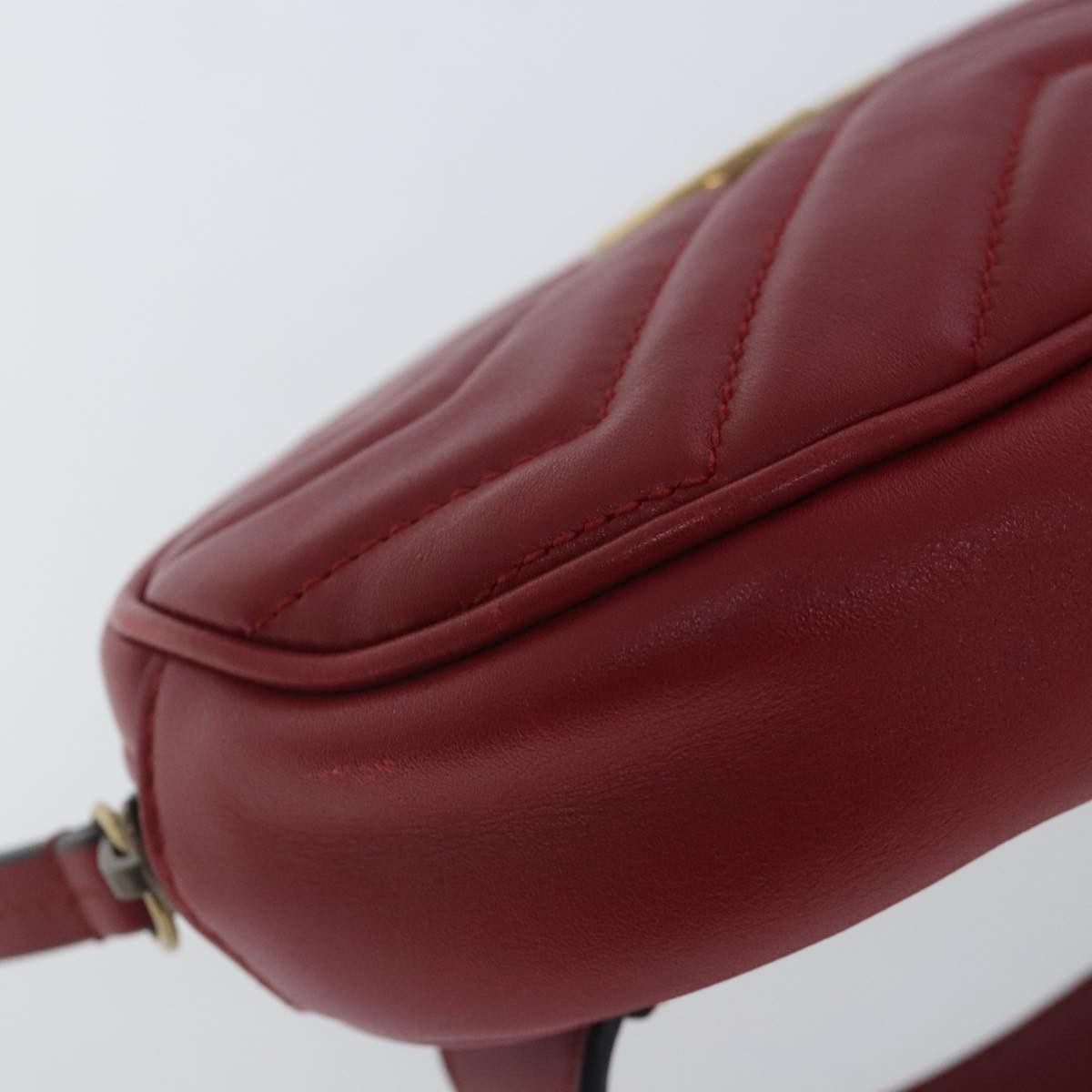 Gucci Gg Marmont Red Leather Shoulder Bag (Pre-Owned) Size ONE SIZE - 9 Thumbnail