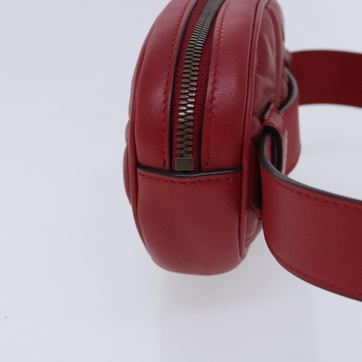 Gucci Gg Marmont Red Leather Shoulder Bag (Pre-Owned) Size ONE SIZE - 3 Thumbnail