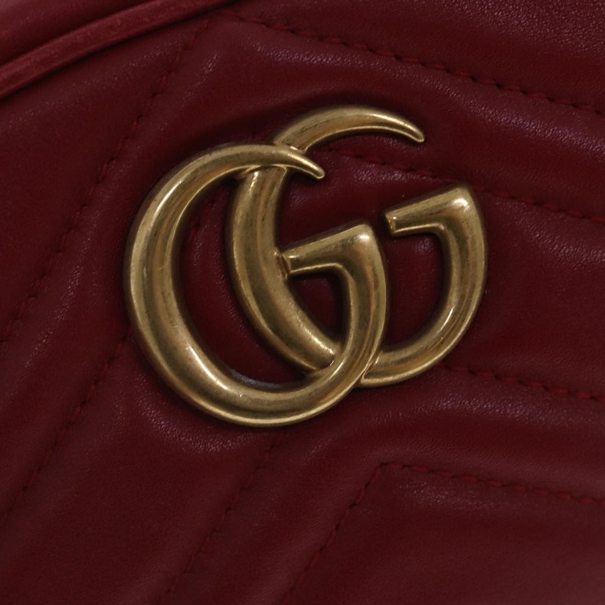 Gucci Gg Marmont Red Leather Shoulder Bag (Pre-Owned) Size ONE SIZE - 11 Thumbnail