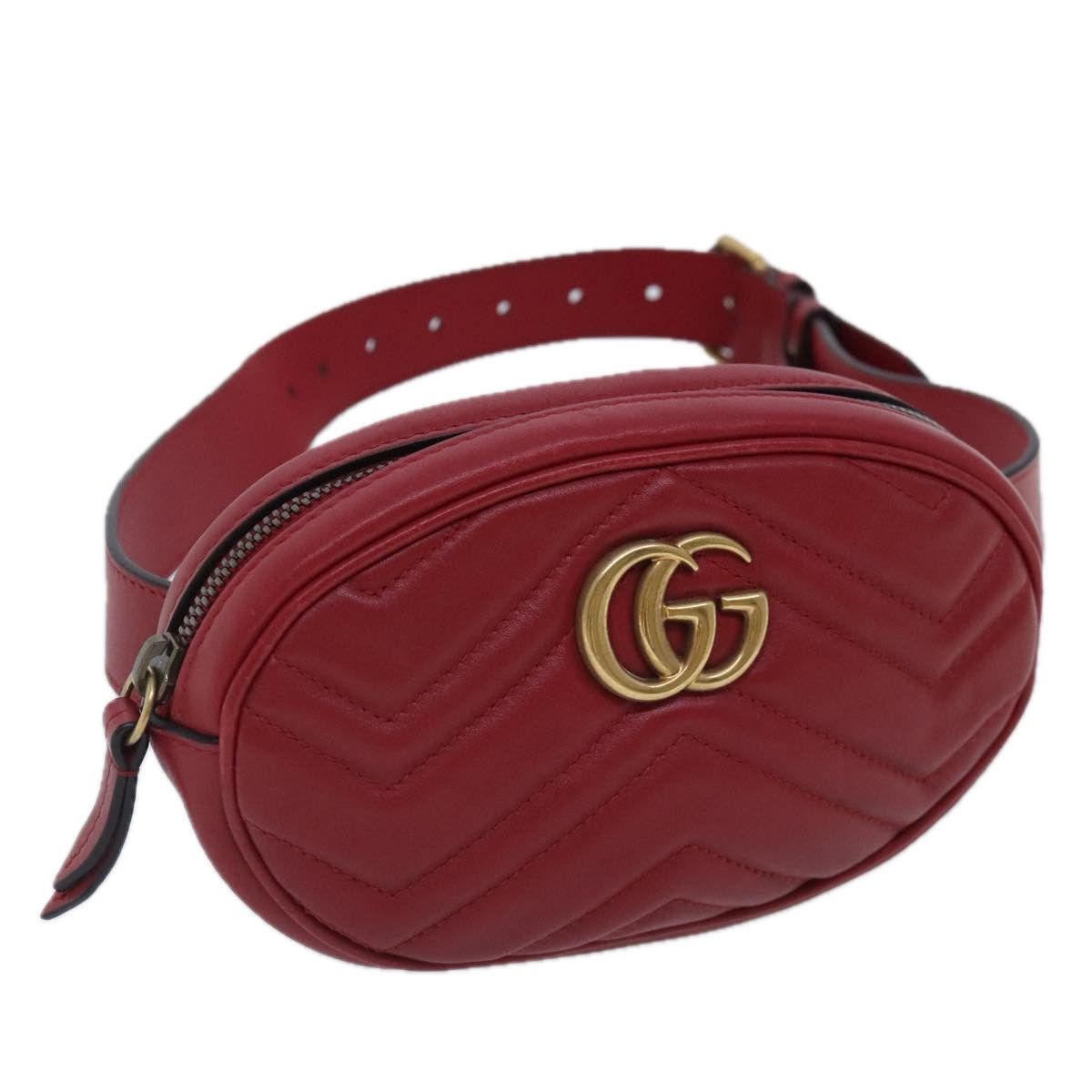 Gucci Gg Marmont Red Leather Shoulder Bag (Pre-Owned) Size ONE SIZE - 16 Thumbnail