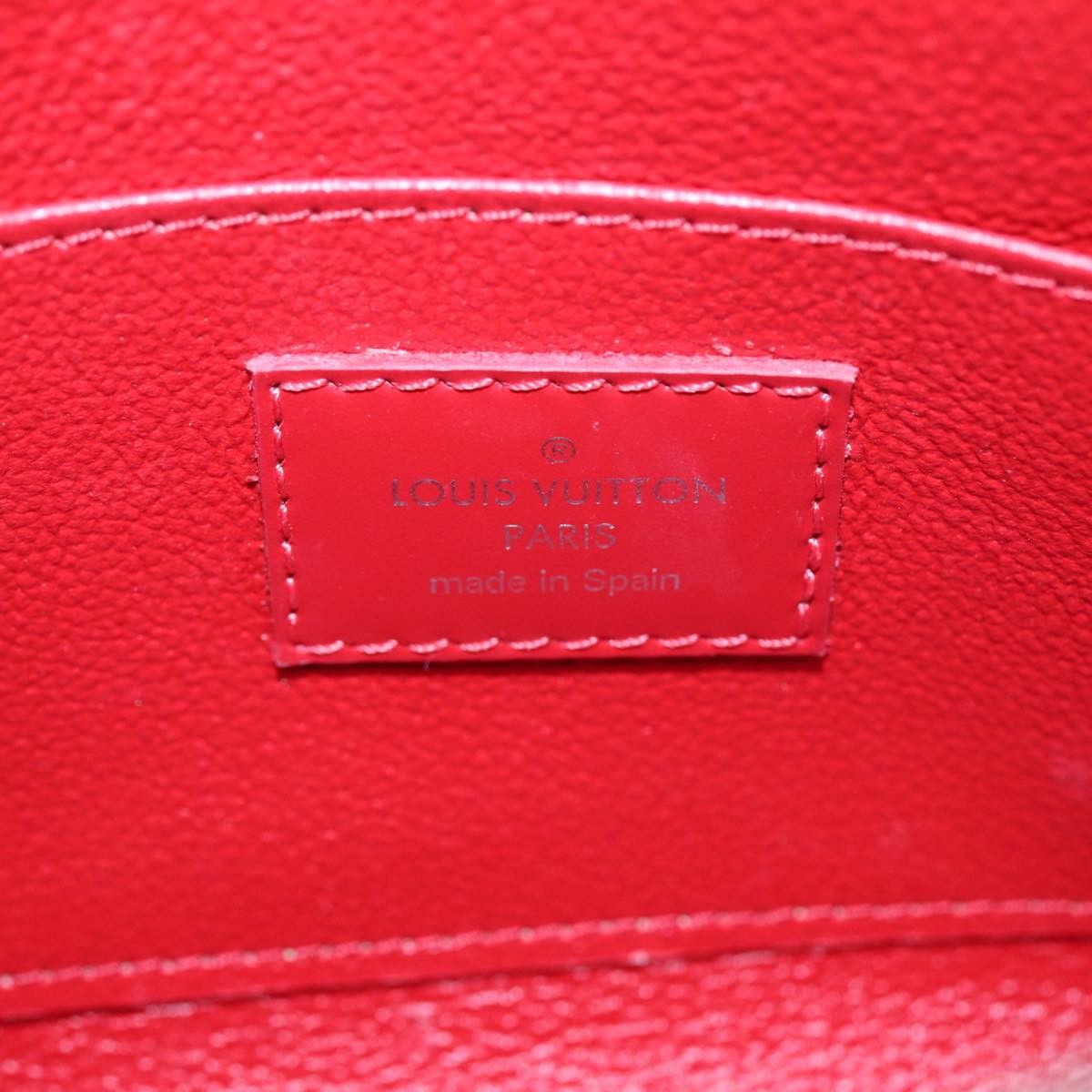 Louis Vuitton Cosmetic Pouch Red Leather Clutch Bag (Pre-Owned) Size ONE SIZE - 7 Thumbnail