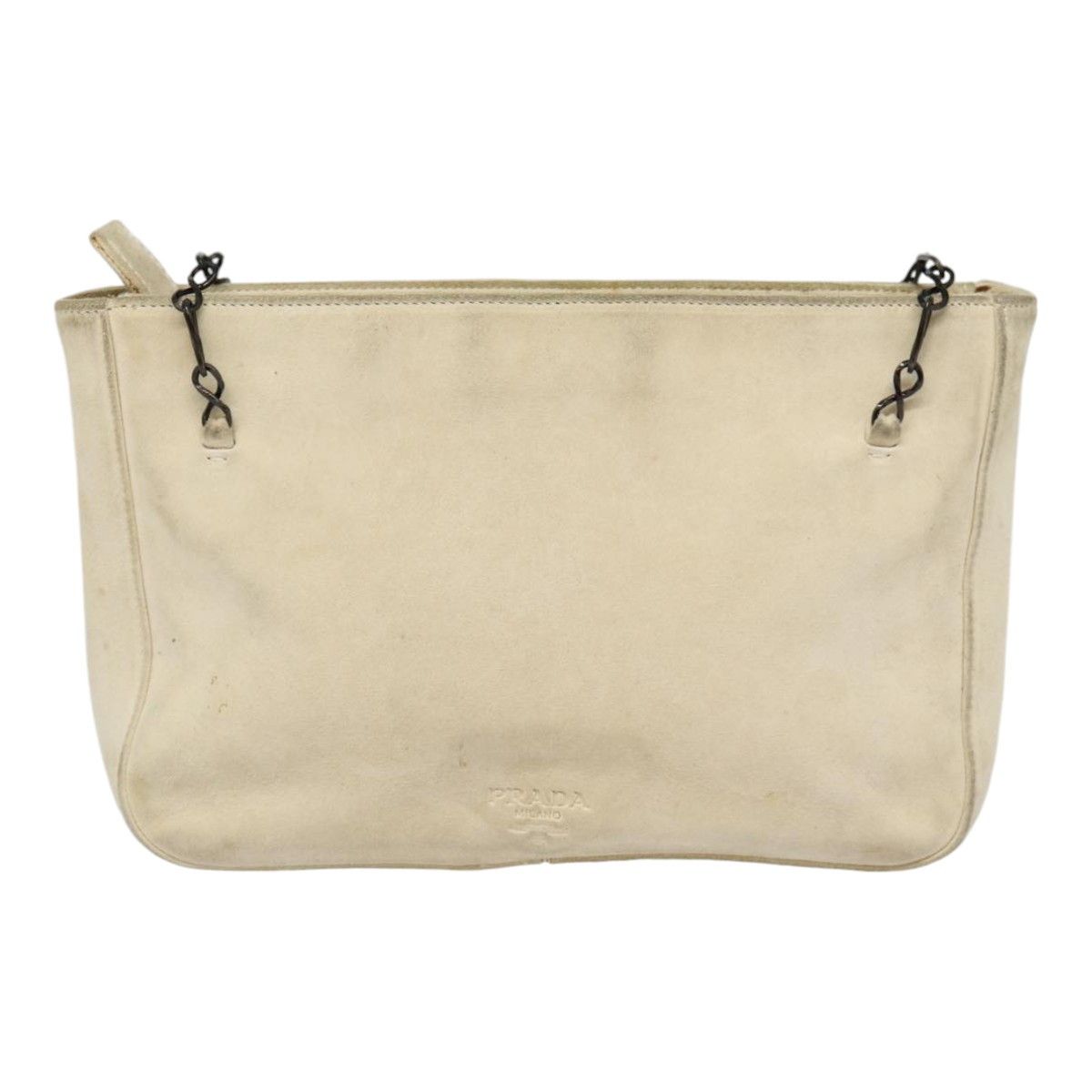 Prada Beige Suede Shoulder Bag (Pre-Owned) Size ONE SIZE - 2 Thumbnail