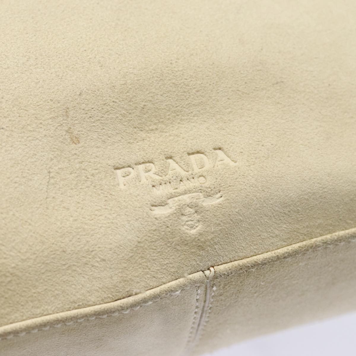 Prada Beige Suede Shoulder Bag (Pre-Owned) Size ONE SIZE - 19 Thumbnail