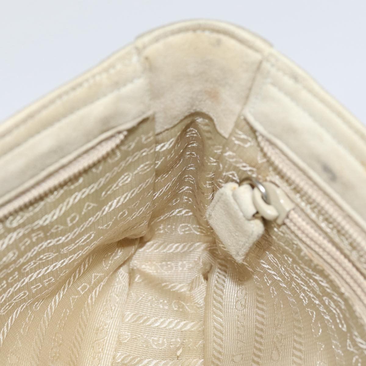 Prada Beige Suede Shoulder Bag (Pre-Owned) Size ONE SIZE - 20 Thumbnail