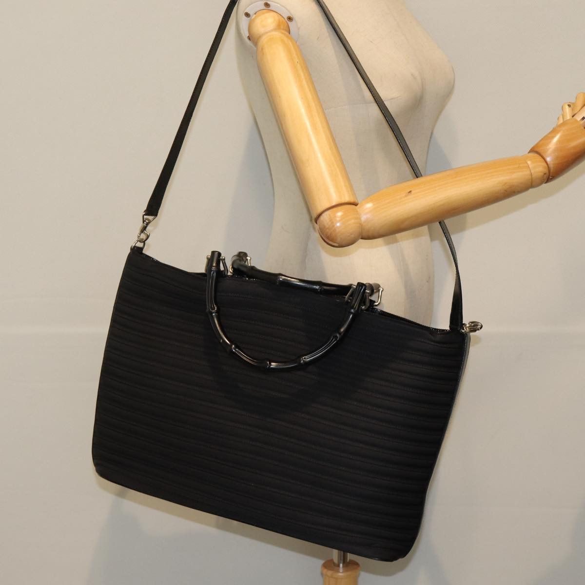 Gucci Black Synthetic Tote Bag (Pre-Owned) Size ONE SIZE - 7 Thumbnail