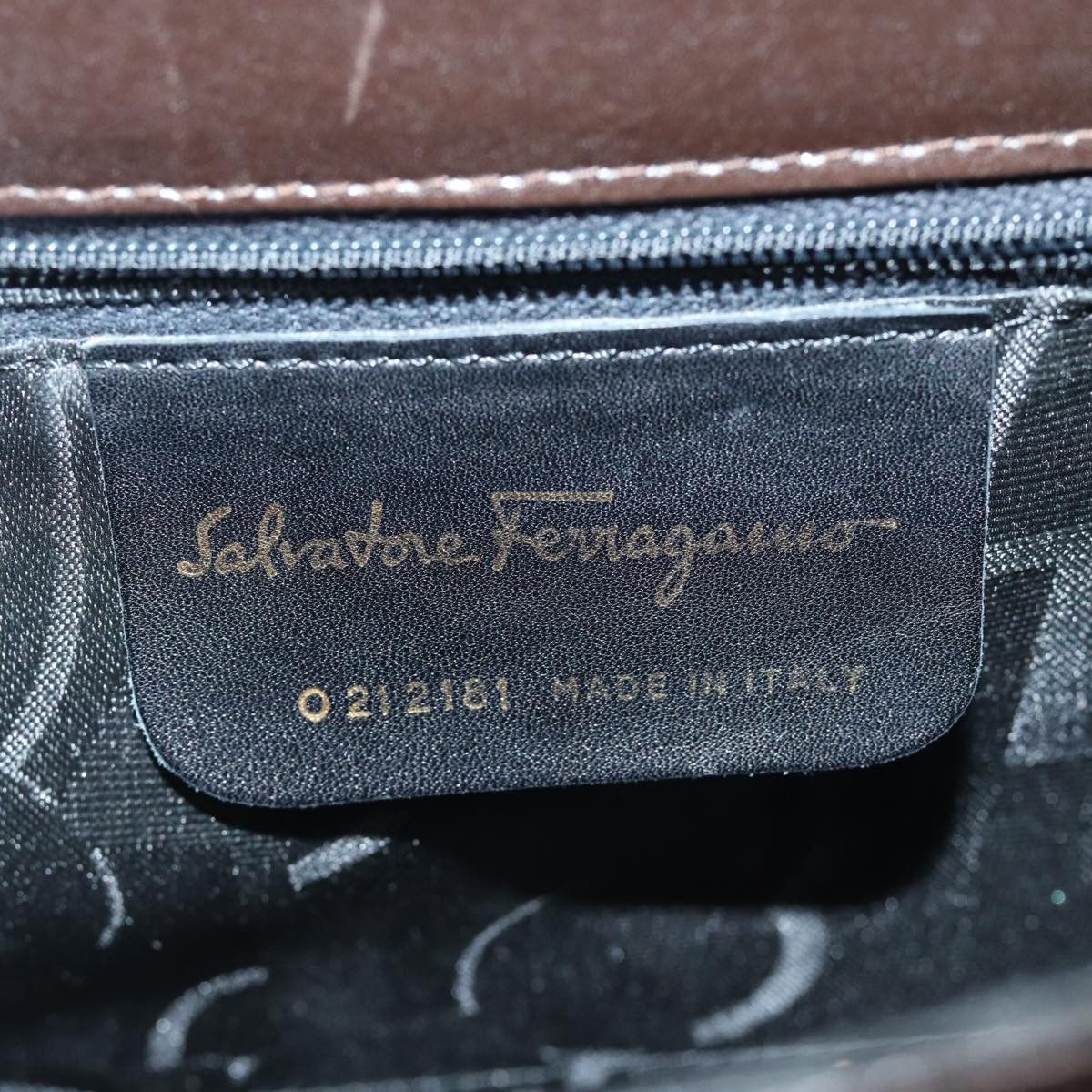 Salvatore Ferragamo Gancini Brown Leather Handbag (Pre-Owned) Size ONE SIZE - 6 Thumbnail
