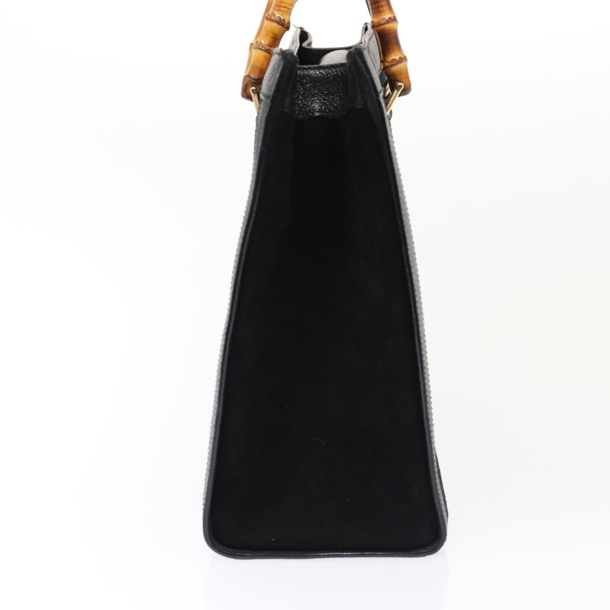Gucci Bamboo Black Suede Handbag (Pre-Owned) Size ONE SIZE - 4 Thumbnail