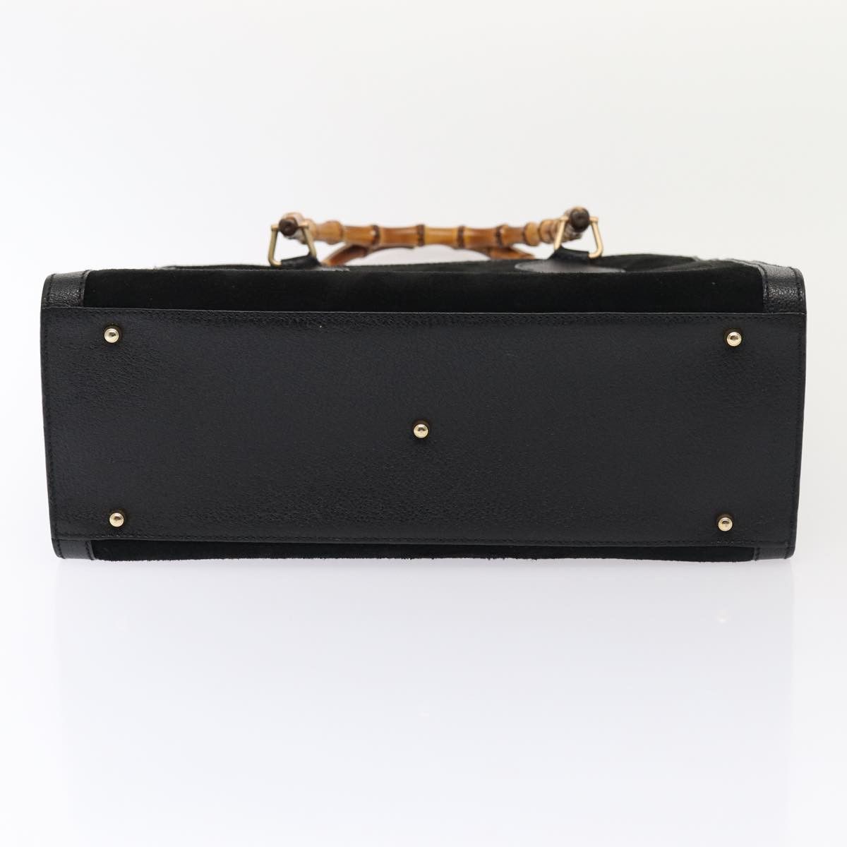 Gucci Bamboo Black Suede Handbag (Pre-Owned) Size ONE SIZE - 9 Thumbnail