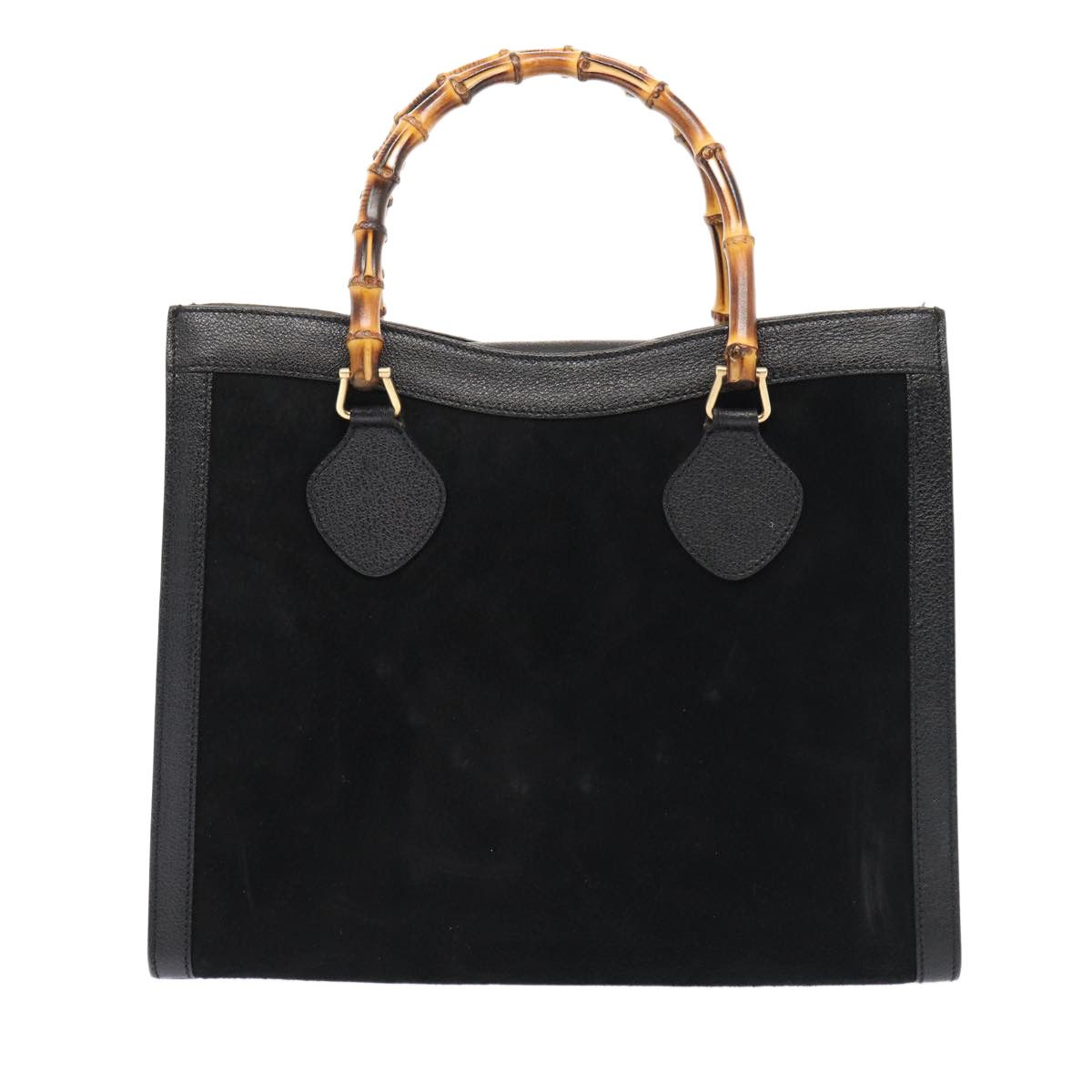 Gucci Bamboo Black Suede Handbag (Pre-Owned) Size ONE SIZE - 3 Thumbnail