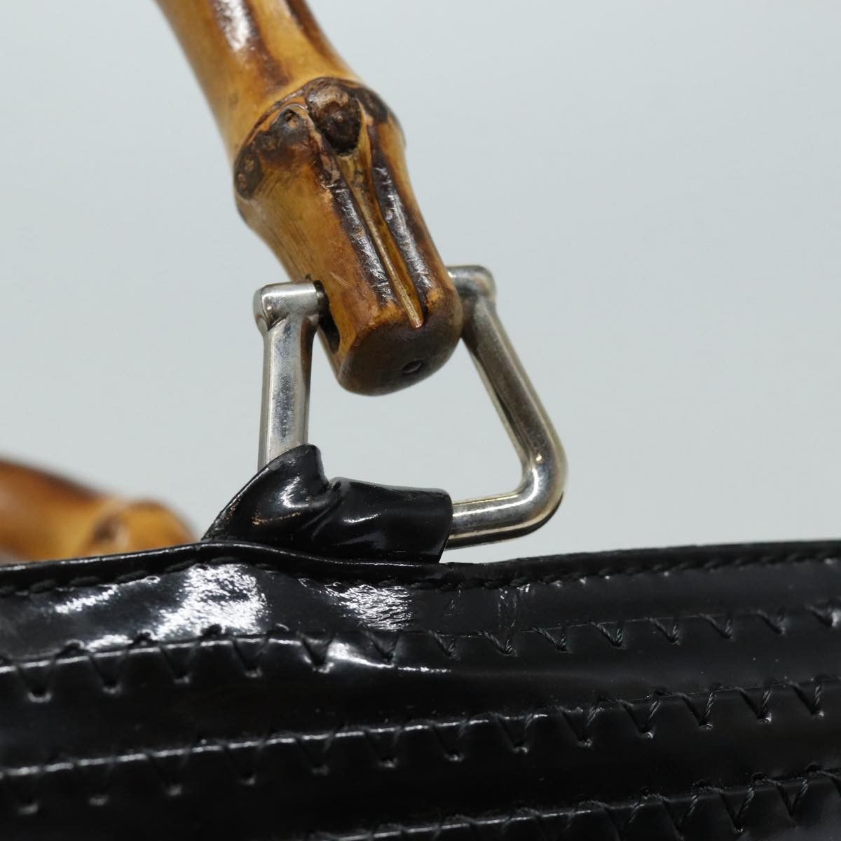 Gucci Bamboo Black Leather Handbag (Pre-Owned) Size ONE SIZE - 18 Thumbnail