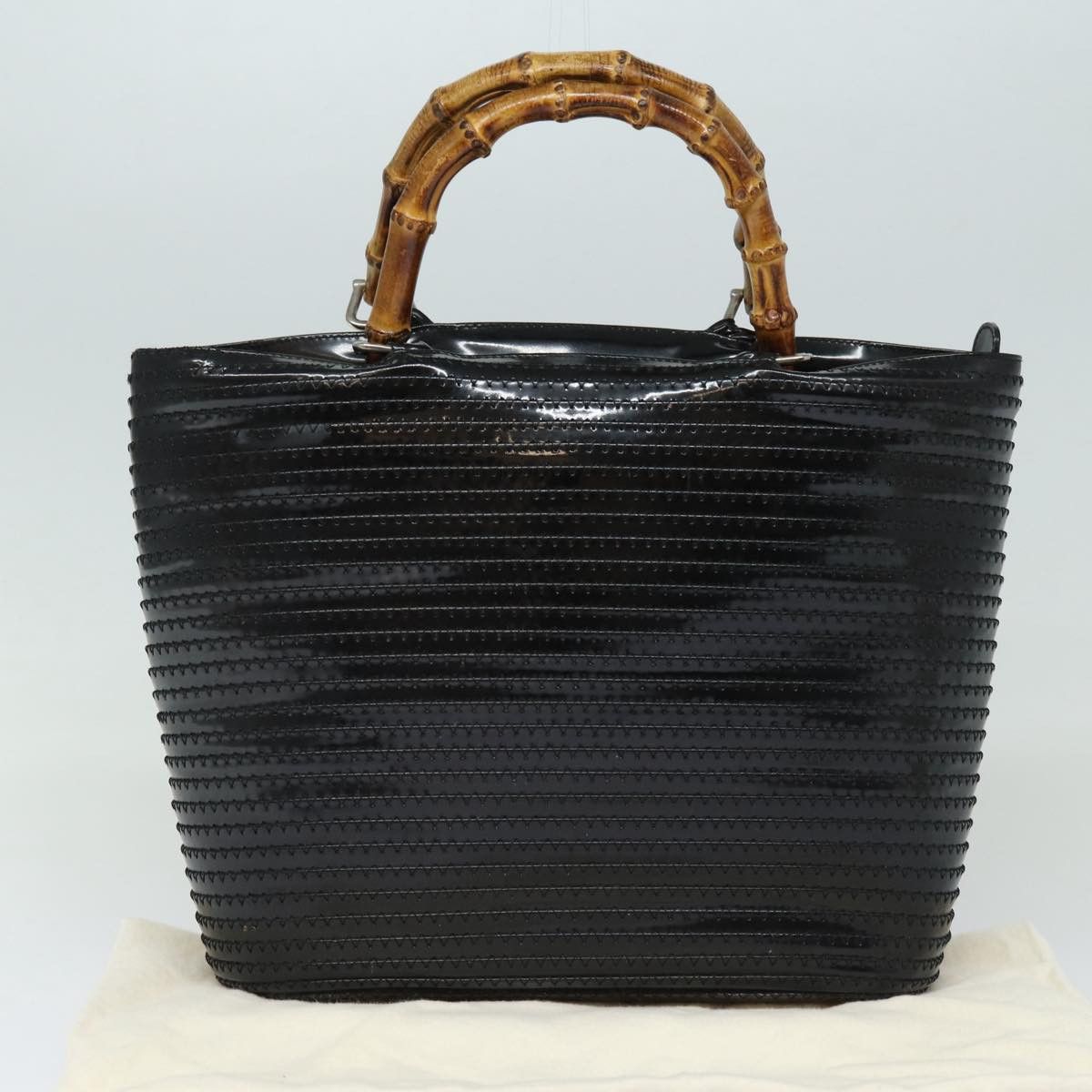 Gucci Bamboo Black Leather Handbag (Pre-Owned) Size ONE SIZE - 8 Thumbnail