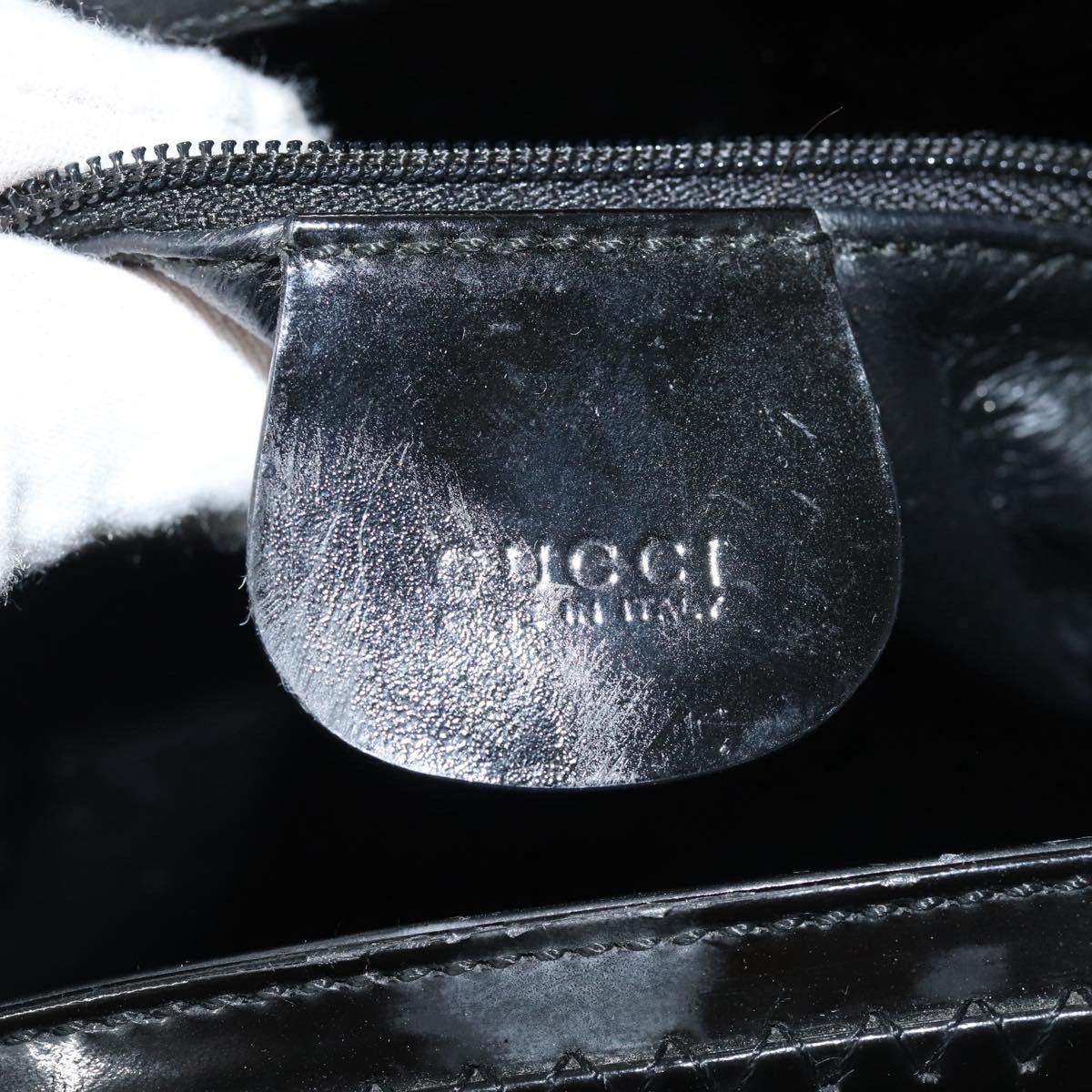 Gucci Bamboo Black Leather Handbag (Pre-Owned) Size ONE SIZE - 20 Thumbnail