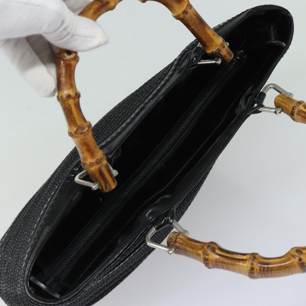Gucci Bamboo Black Leather Handbag (Pre-Owned) Size ONE SIZE - 4 Thumbnail