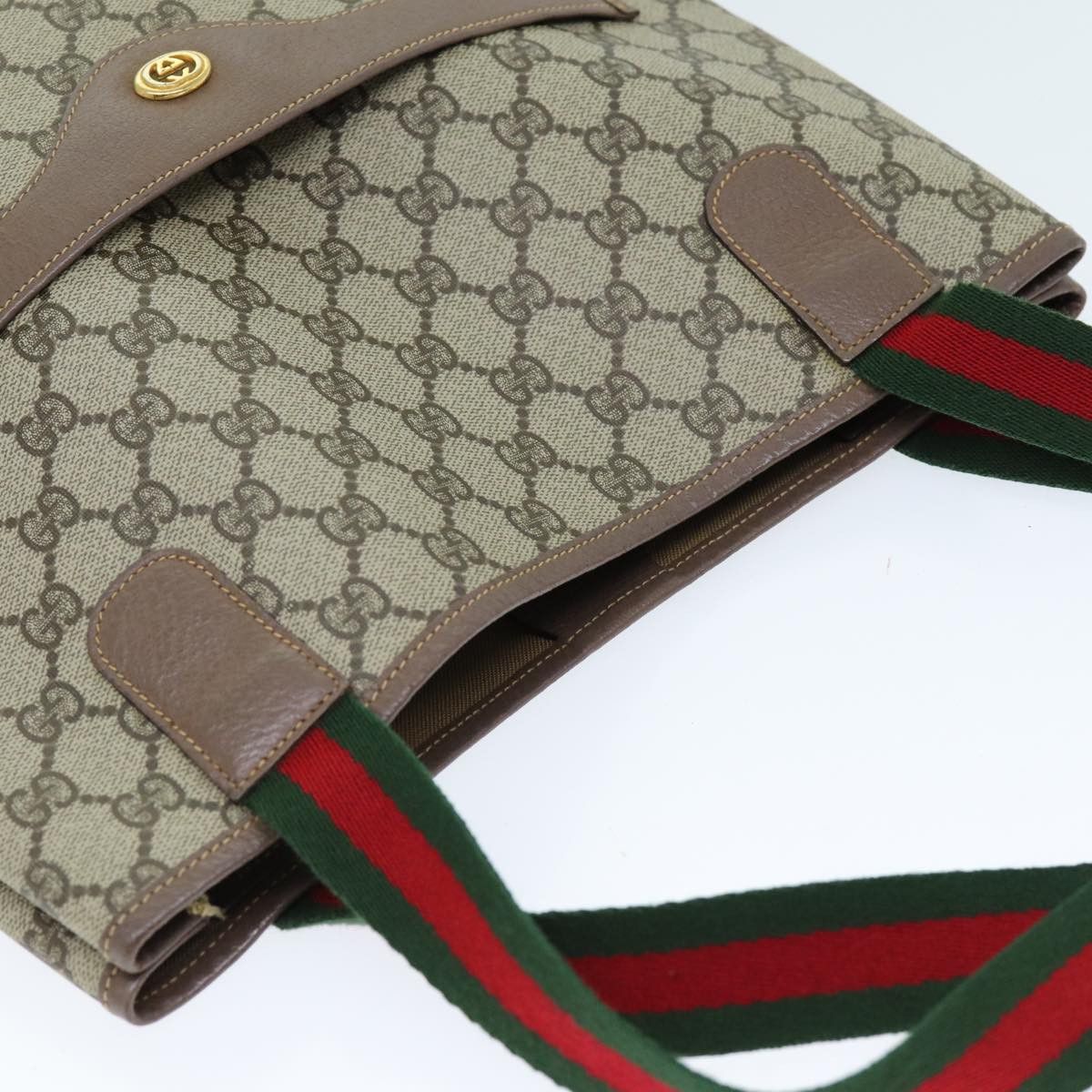 Gucci Sherry Beige Canvas Tote Bag (Pre-Owned) Size ONE SIZE - 4 Thumbnail