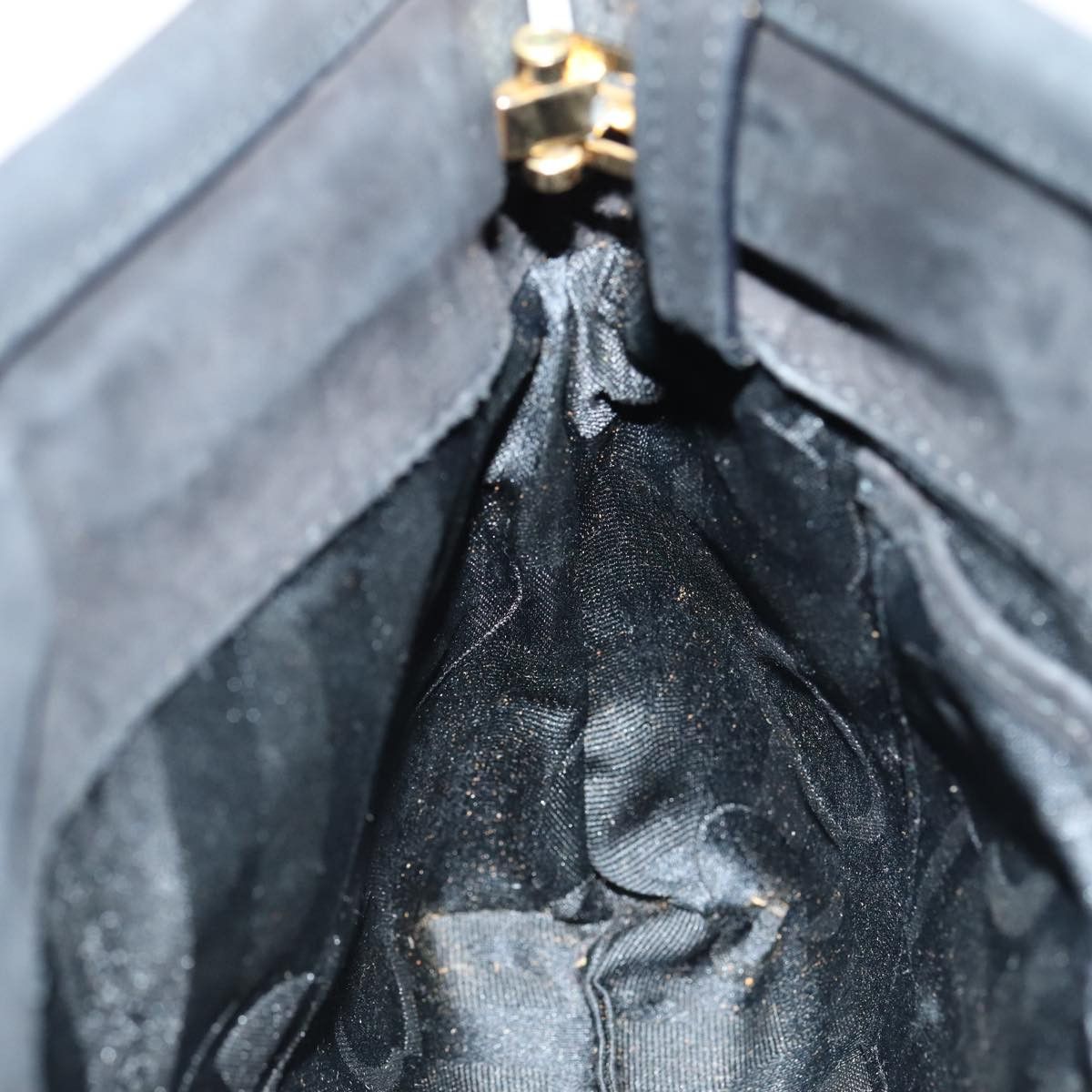 Salvatore Ferragamo Black Suede Shoulder Bag (Pre-Owned) Size ONE SIZE - 14 Thumbnail