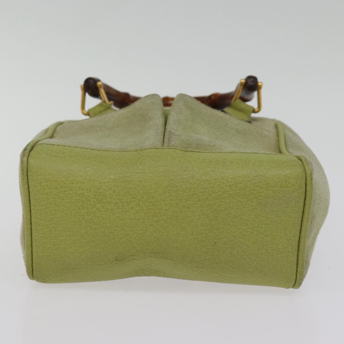 Gucci Bamboo Green Suede Handbag (Pre-Owned) Size ONE SIZE - 3 Thumbnail