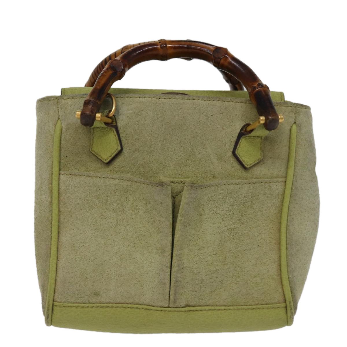 Gucci Bamboo Green Suede Handbag (Pre-Owned) Size ONE SIZE - 10 Thumbnail