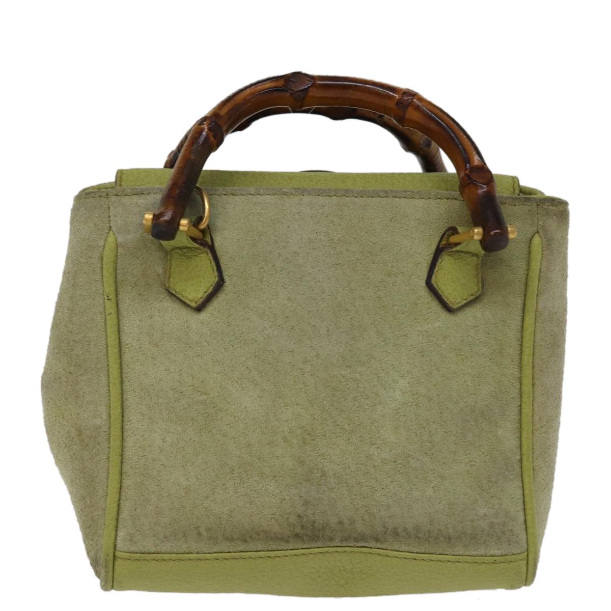 Gucci Bamboo Green Suede Handbag (Pre-Owned) Size ONE SIZE - 2 Thumbnail