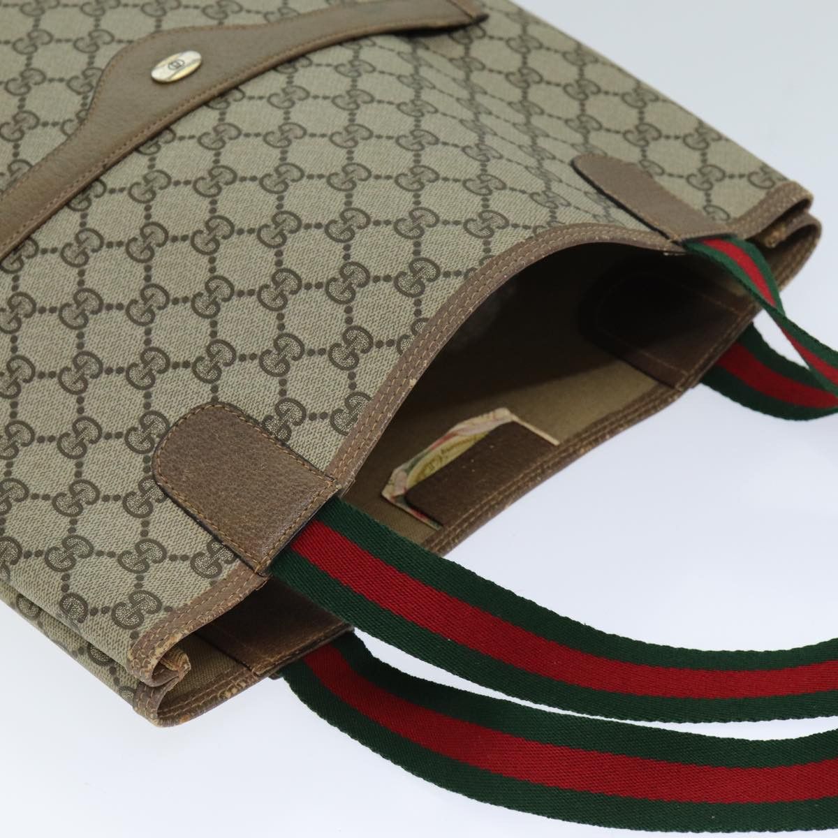 Gucci Sherry Beige Canvas Tote Bag (Pre-Owned) Size ONE SIZE - 4 Thumbnail