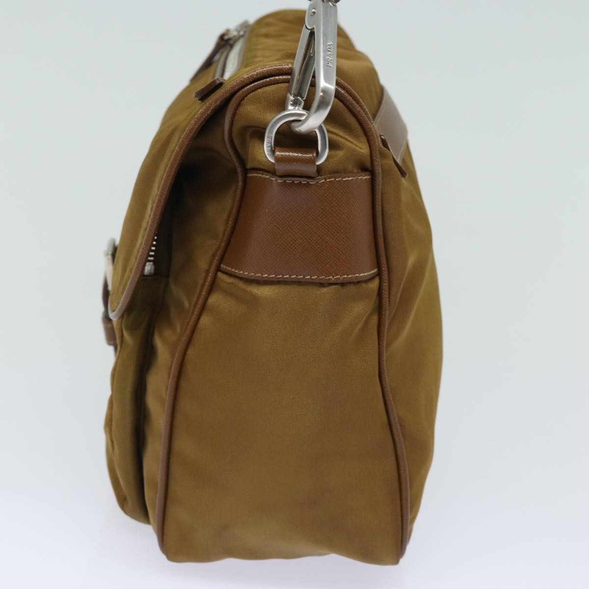 Prada Tessuto Brown Synthetic Shoulder Bag (Pre-Owned) Size ONE SIZE - 12 Thumbnail
