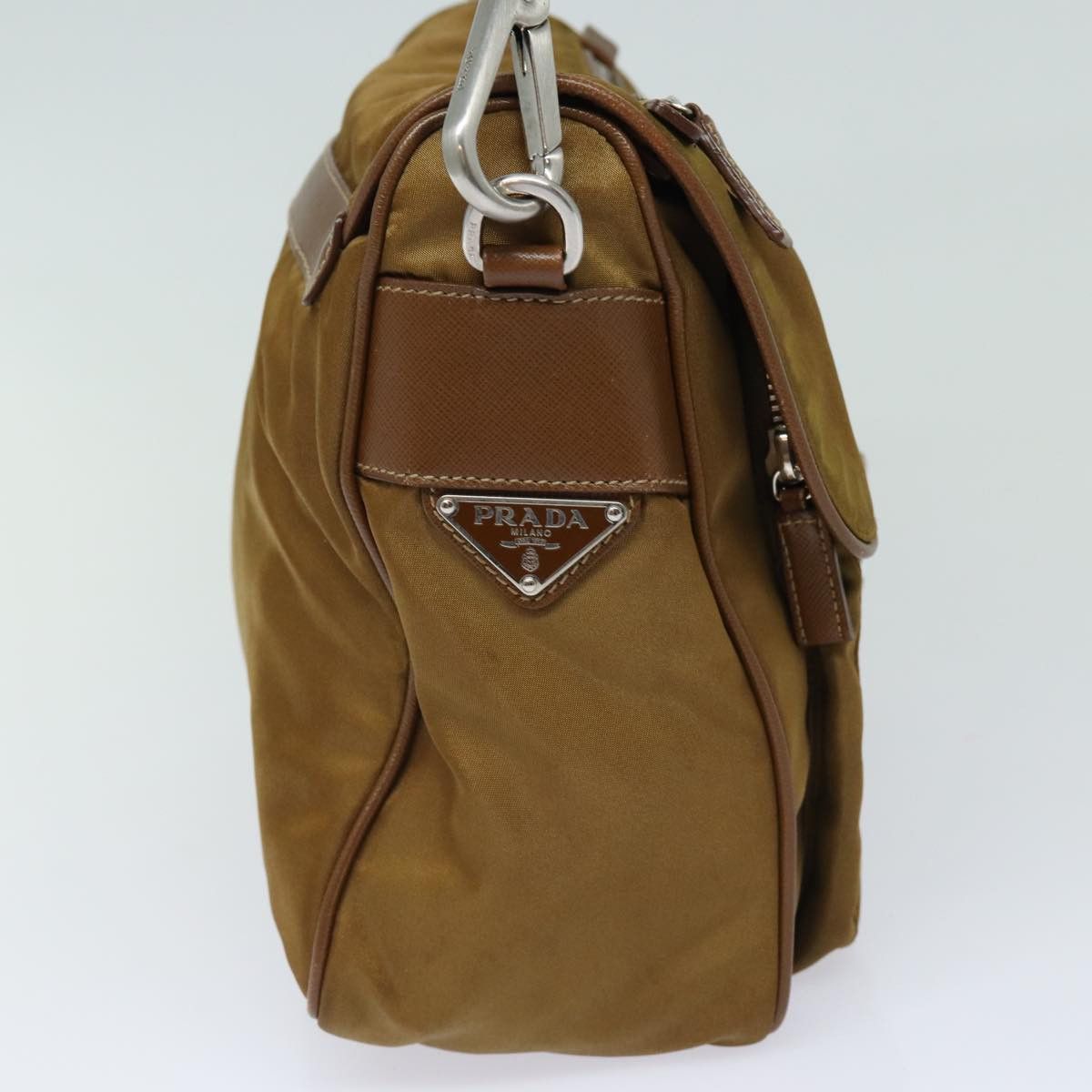 Prada Tessuto Brown Synthetic Shoulder Bag (Pre-Owned) Size ONE SIZE - 11 Thumbnail