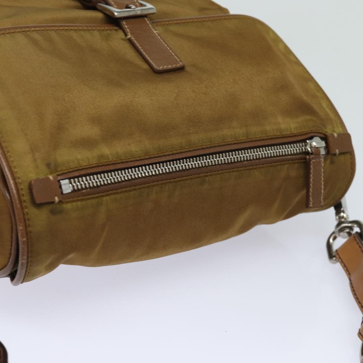Prada Tessuto Brown Synthetic Shoulder Bag (Pre-Owned) Size ONE SIZE - 4 Thumbnail