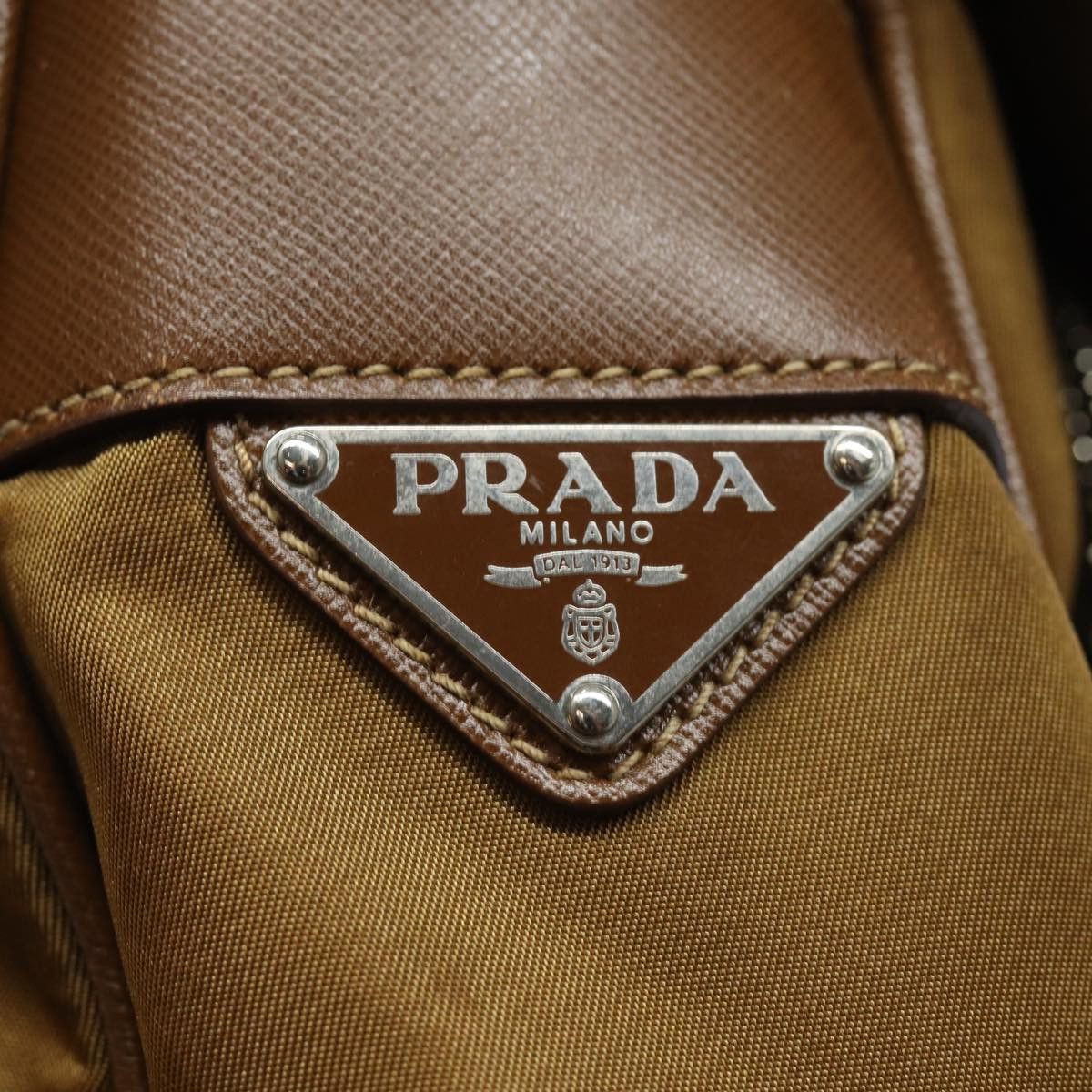 Prada Tessuto Brown Synthetic Shoulder Bag (Pre-Owned) Size ONE SIZE - 19 Thumbnail