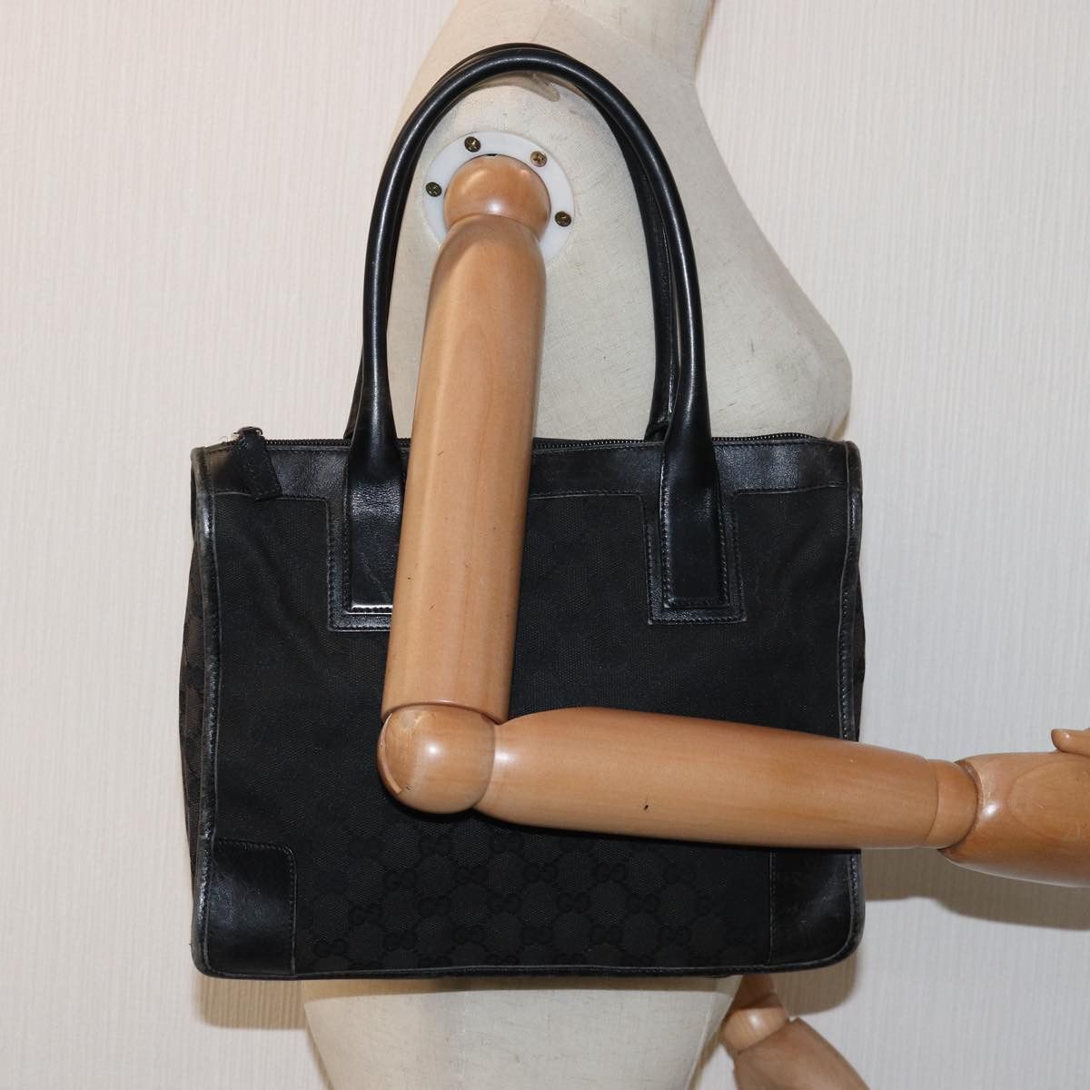 Gucci Gg Canvas Black Canvas Handbag (Pre-Owned) Size ONE SIZE - 7 Thumbnail