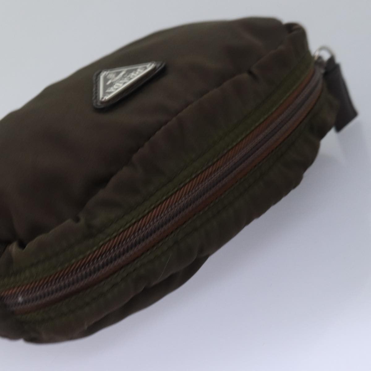 Prada Tessuto Khaki Synthetic Clutch Bag (Pre-Owned) Size ONE SIZE - 10 Thumbnail