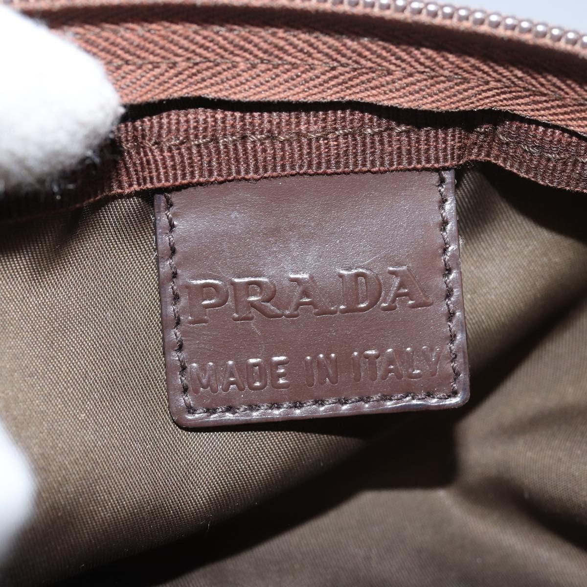 Prada Tessuto Khaki Synthetic Clutch Bag (Pre-Owned) Size ONE SIZE - 7 Thumbnail