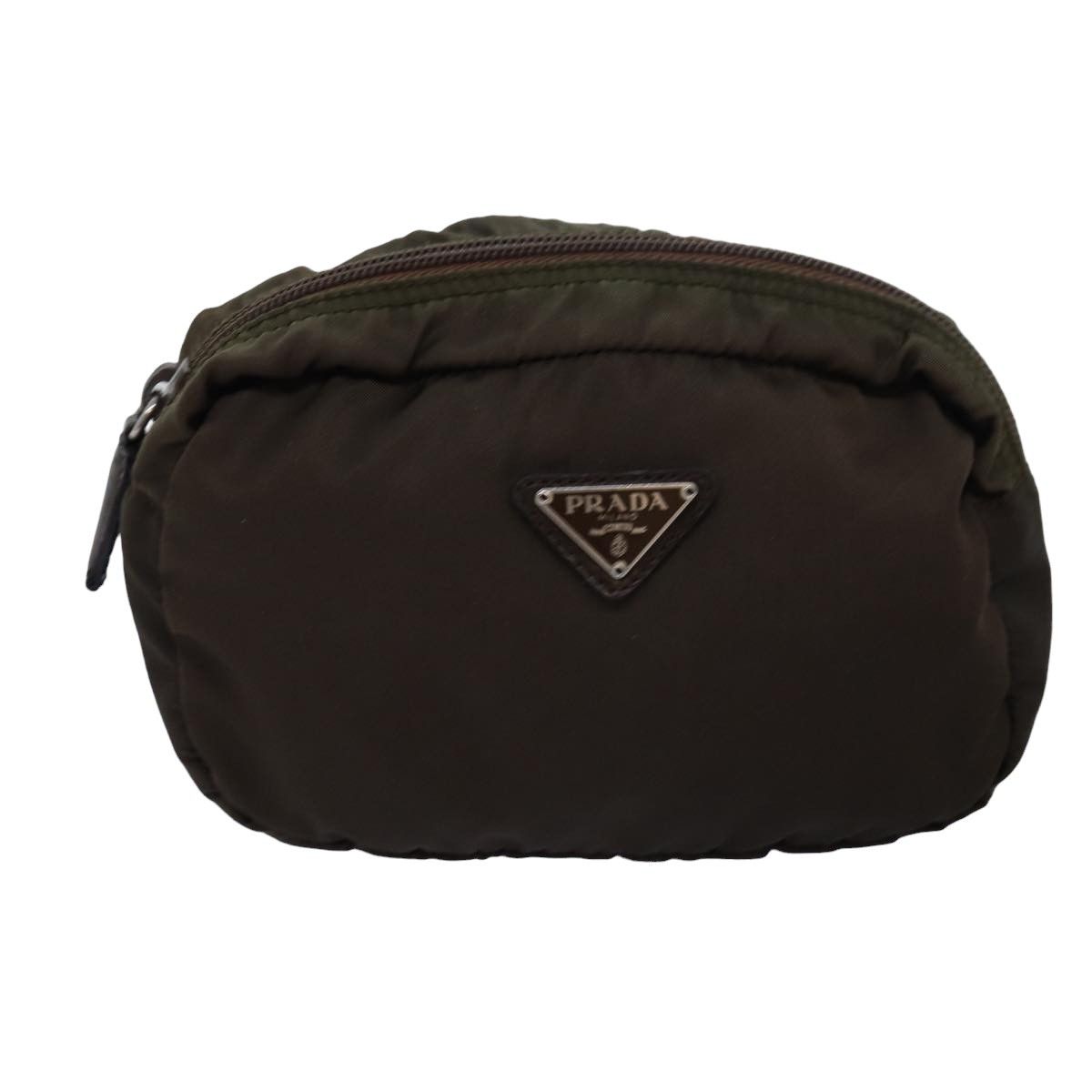 Prada Tessuto Khaki Synthetic Clutch Bag (Pre-Owned) Size ONE SIZE - 8 Thumbnail