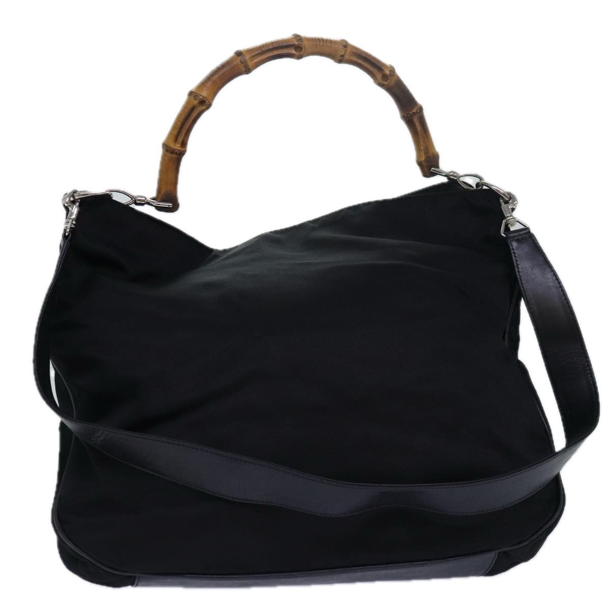 Gucci Bamboo Black Synthetic Handbag (Pre-Owned) Size ONE SIZE - 9 Thumbnail