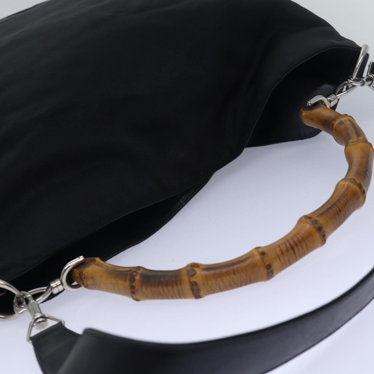 Gucci Bamboo Black Synthetic Handbag (Pre-Owned) Size ONE SIZE - 4 Thumbnail