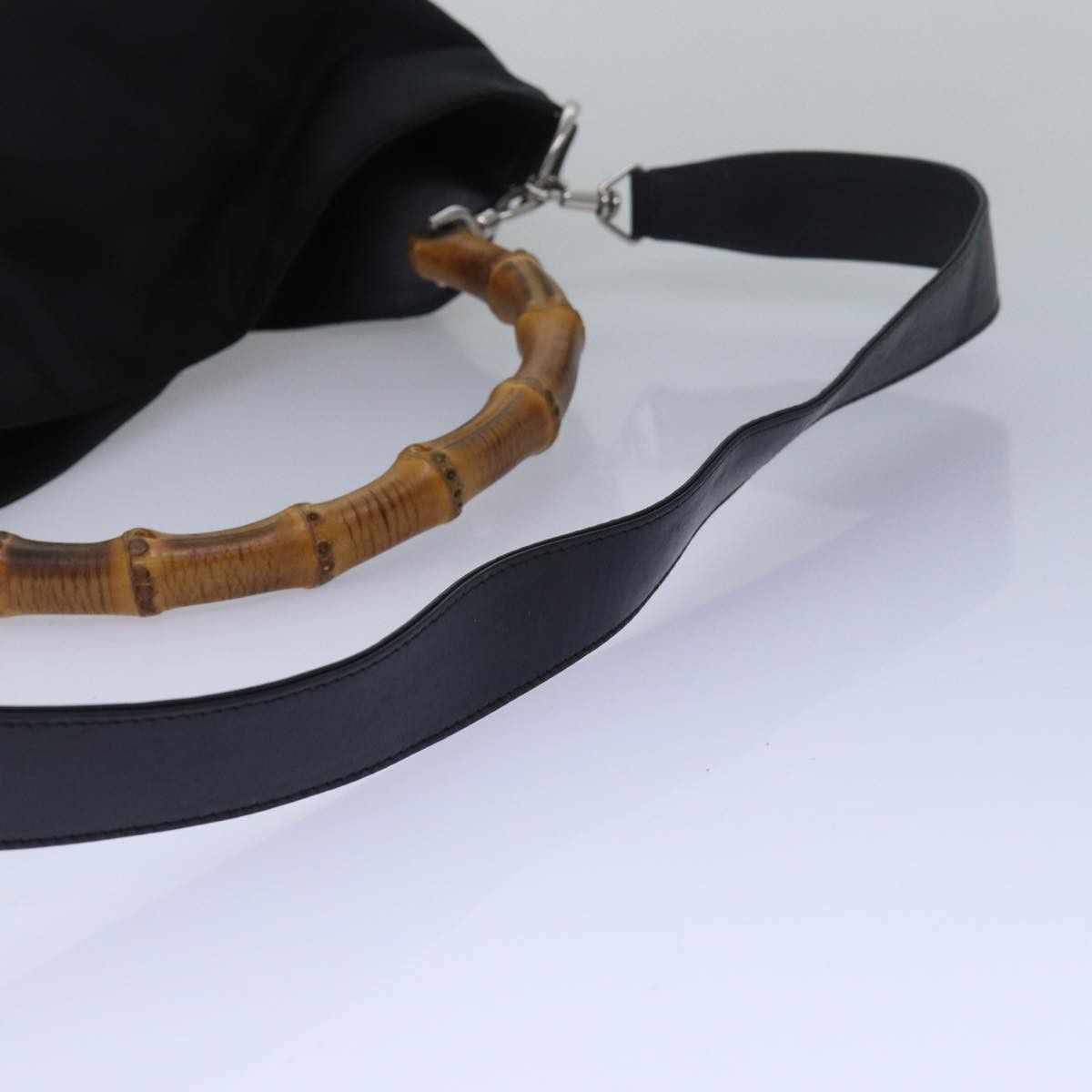 Gucci Bamboo Black Synthetic Handbag (Pre-Owned) Size ONE SIZE - 14 Thumbnail