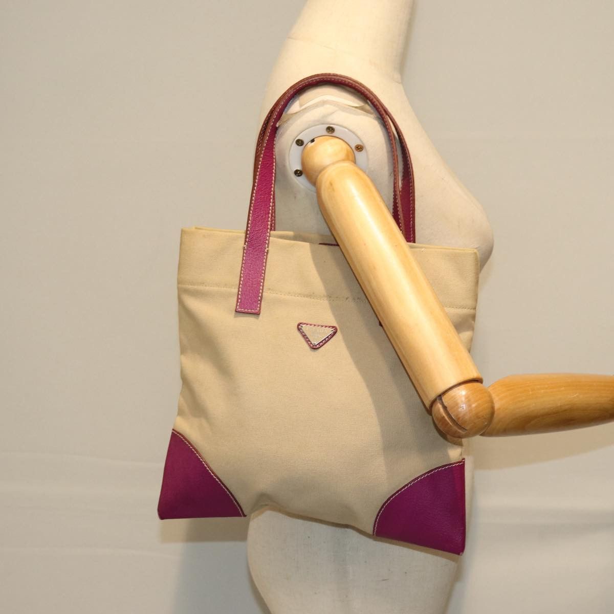 Prada Beige Canvas Tote Bag (Pre-Owned) Size ONE SIZE - 9 Thumbnail
